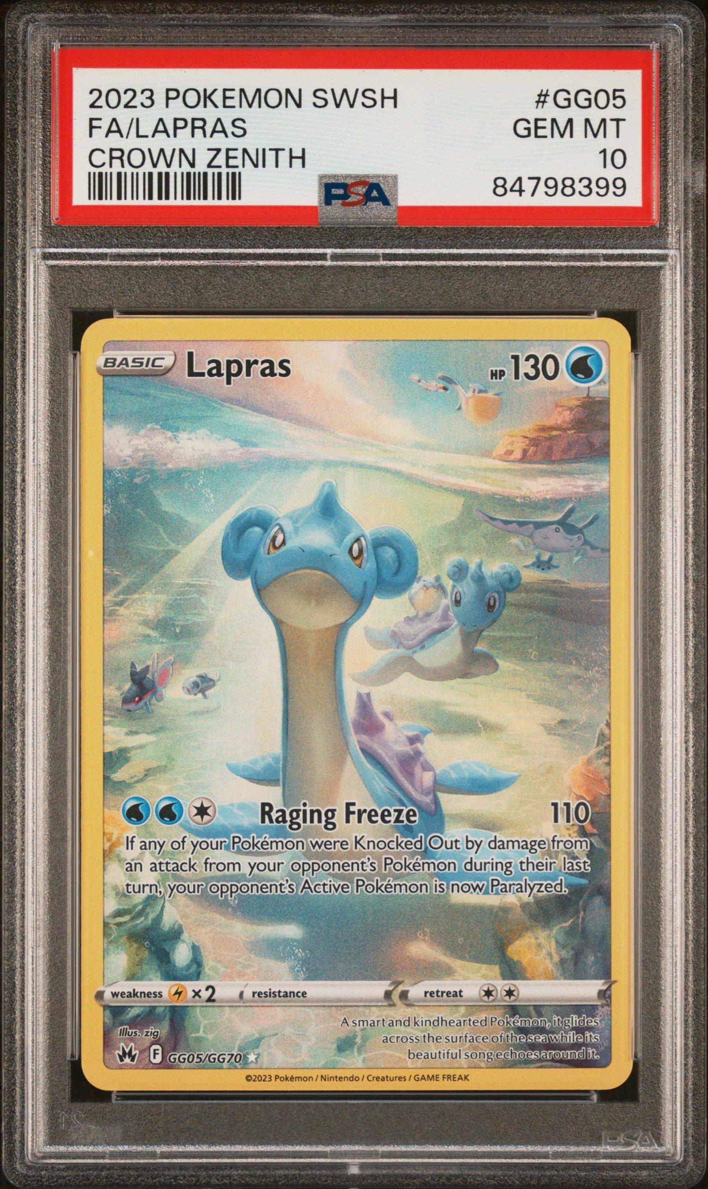 2023 Pokemon Sword And Shield Crown Zenith Gg05 Full Art/lapras