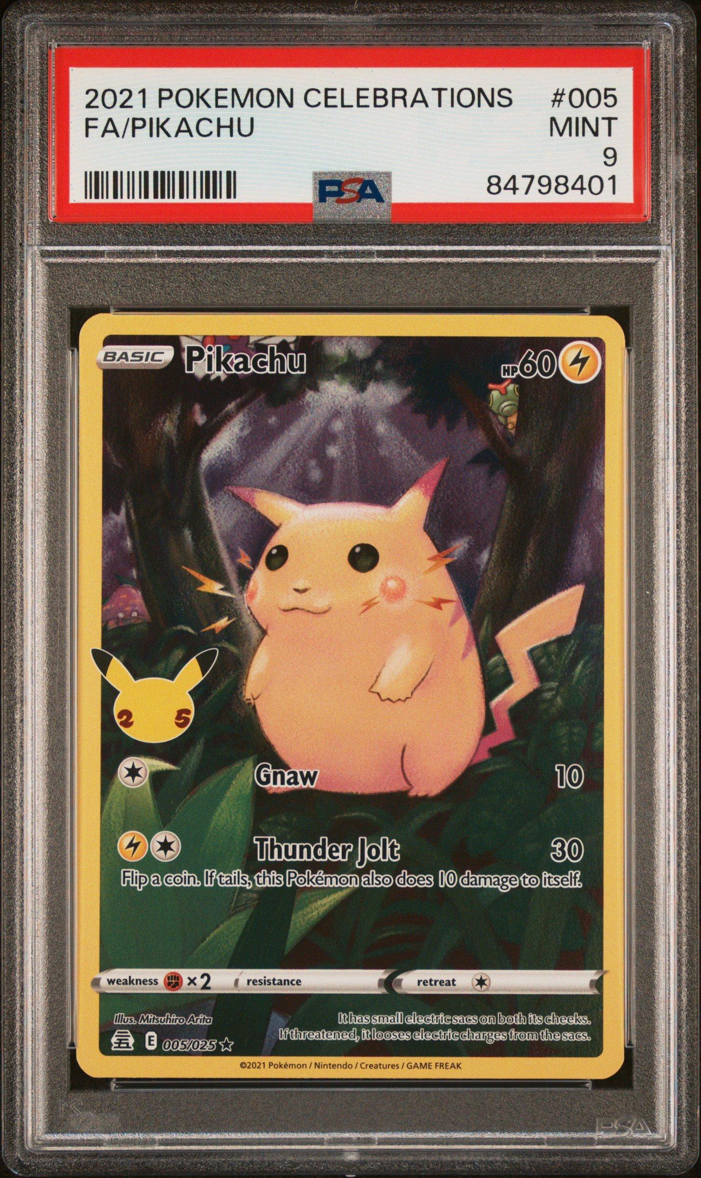 2021 Pokemon Celebrations 005 Full Art/pikachu PSA 9 | GameStop