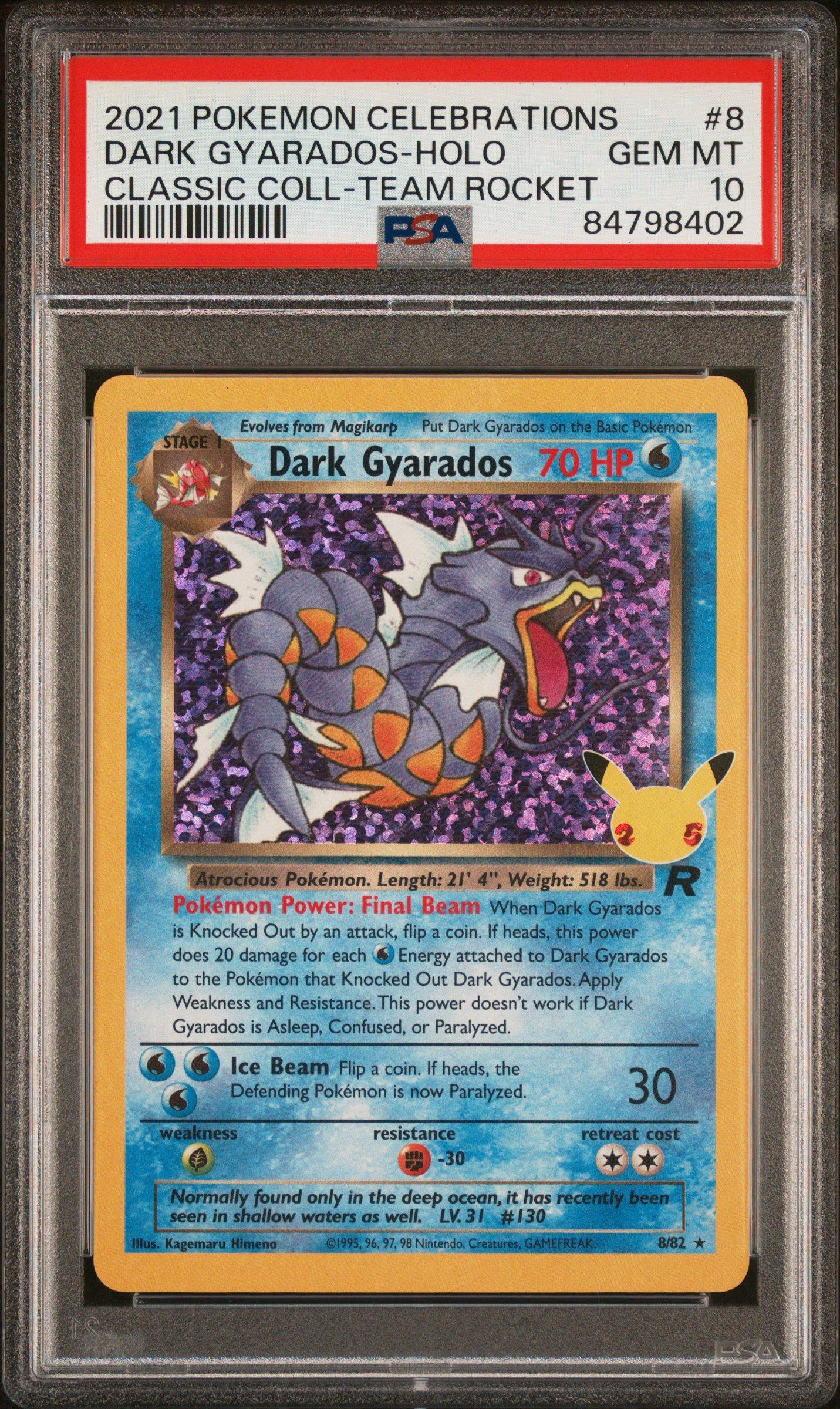 2021 Pokemon Celebrations Classic Collection 8 Dark Gyarados-holo