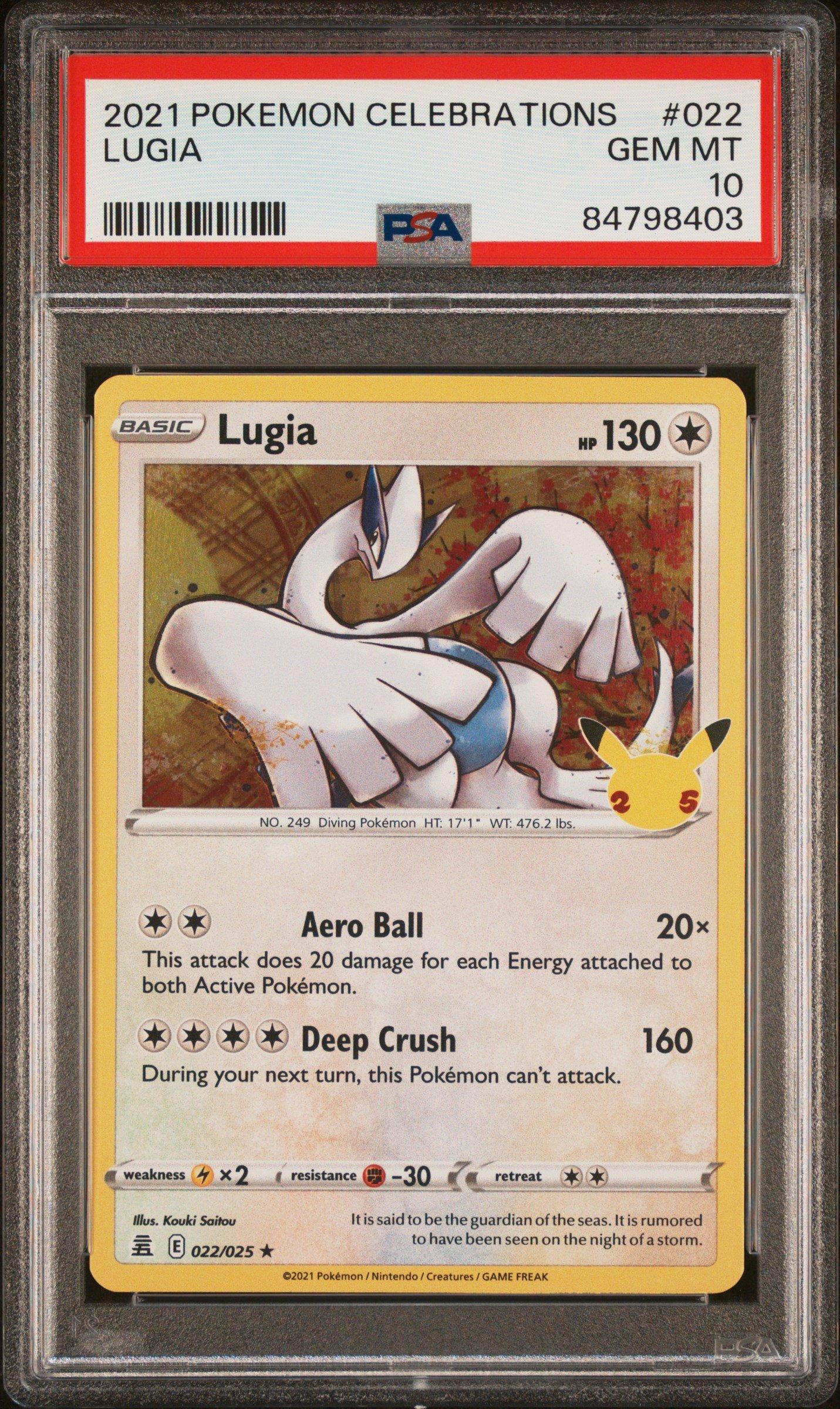 2021 Pokemon Celebrations 022 Lugia PSA 10 Graded Card | GameStop