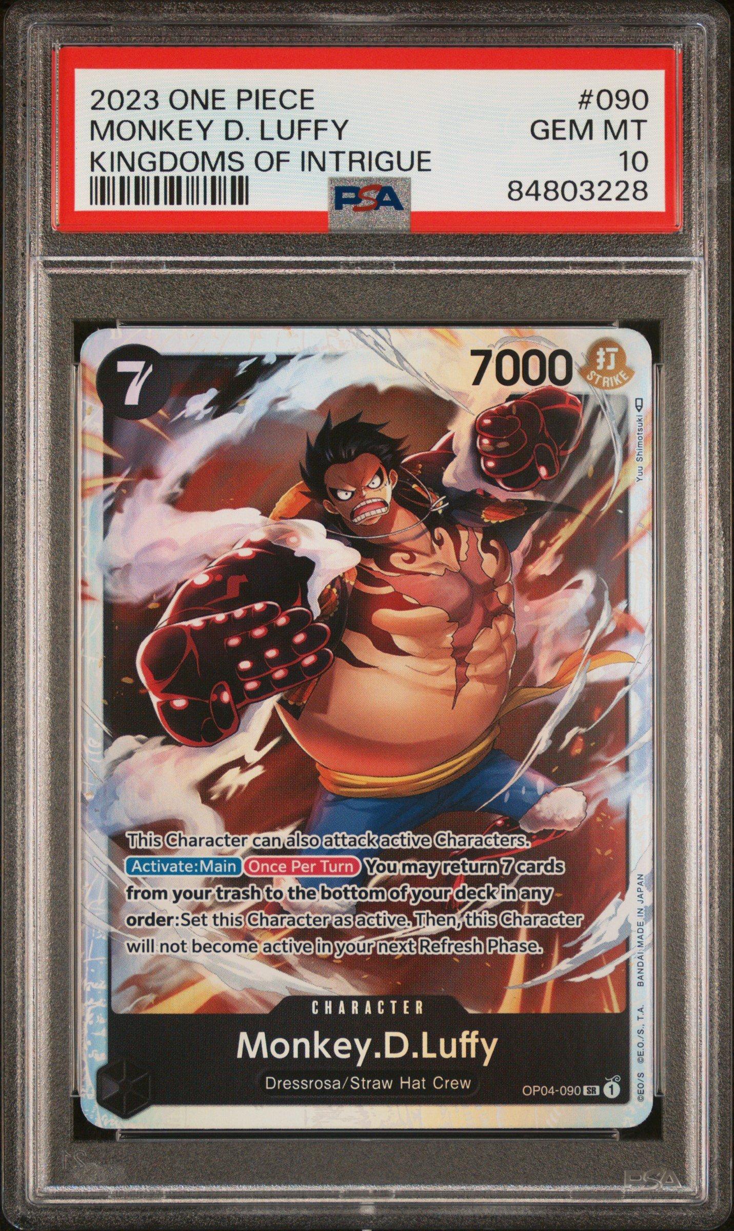 2023 One Piece Kingdoms Of Intrigue 090 Monkey D. Luffy PSA