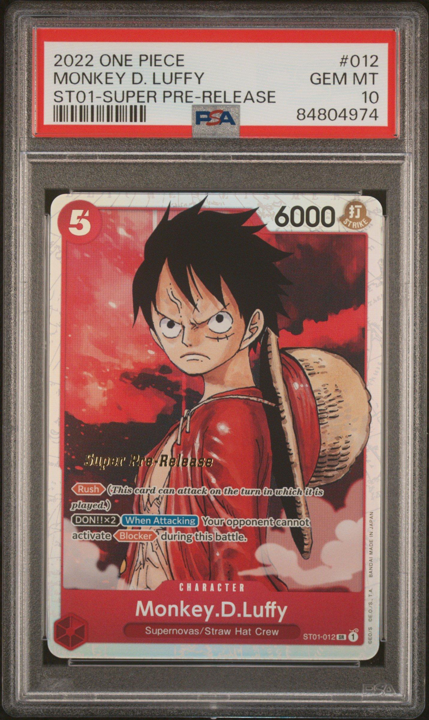 2022 One Piece Starter Deck St01-straw Hat Crew 012 Monkey D