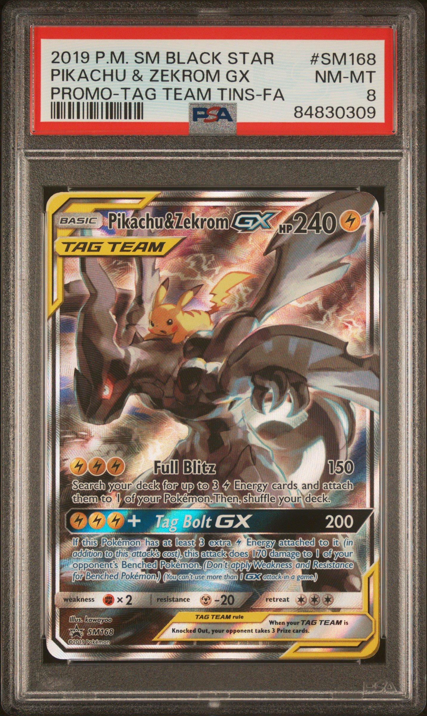 2019 Pokemon Sm Black Star Promo Sm168 Full Art/pikachu & Zekrom