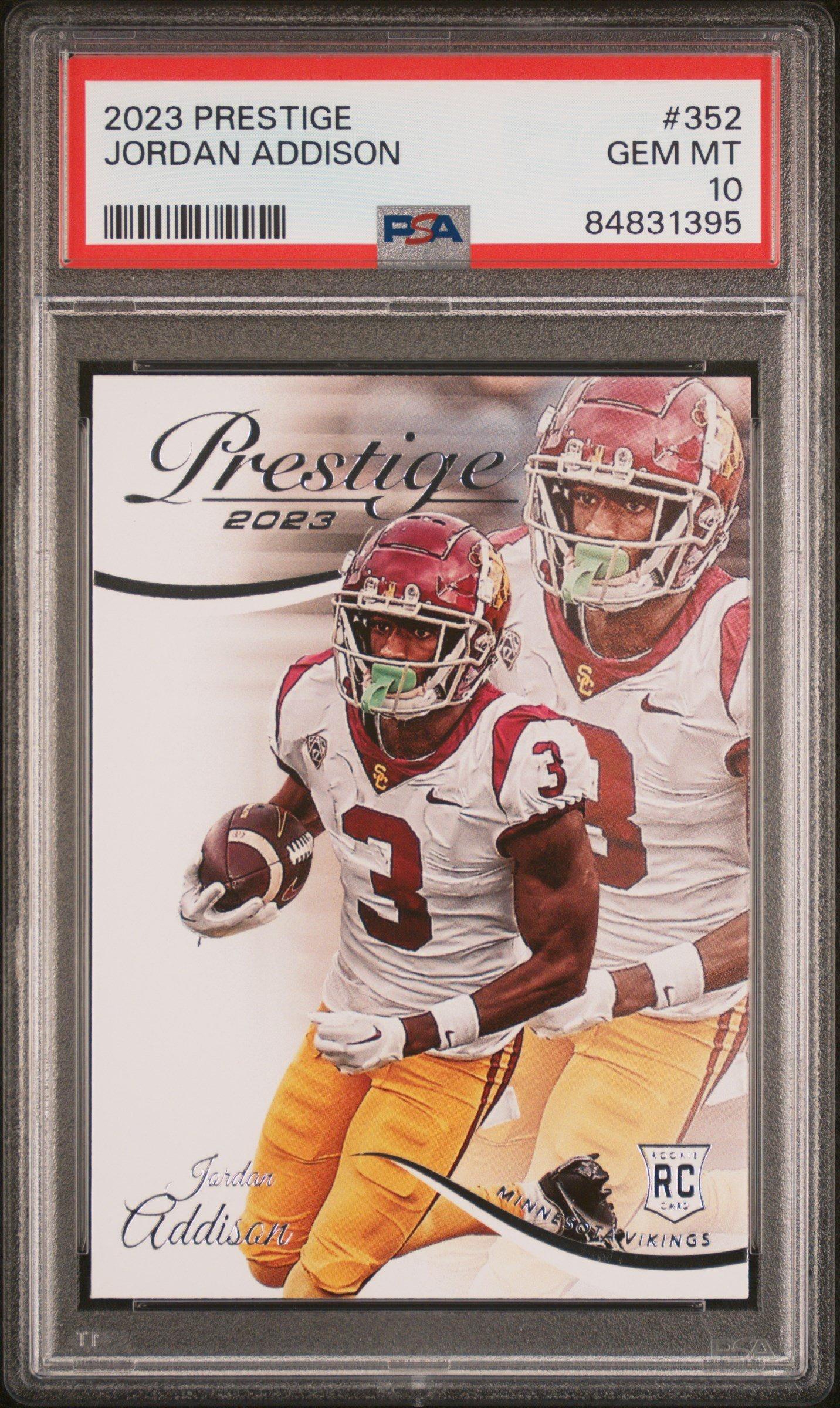 2023 Panini Prestige 352 Jordan Addison PSA 10