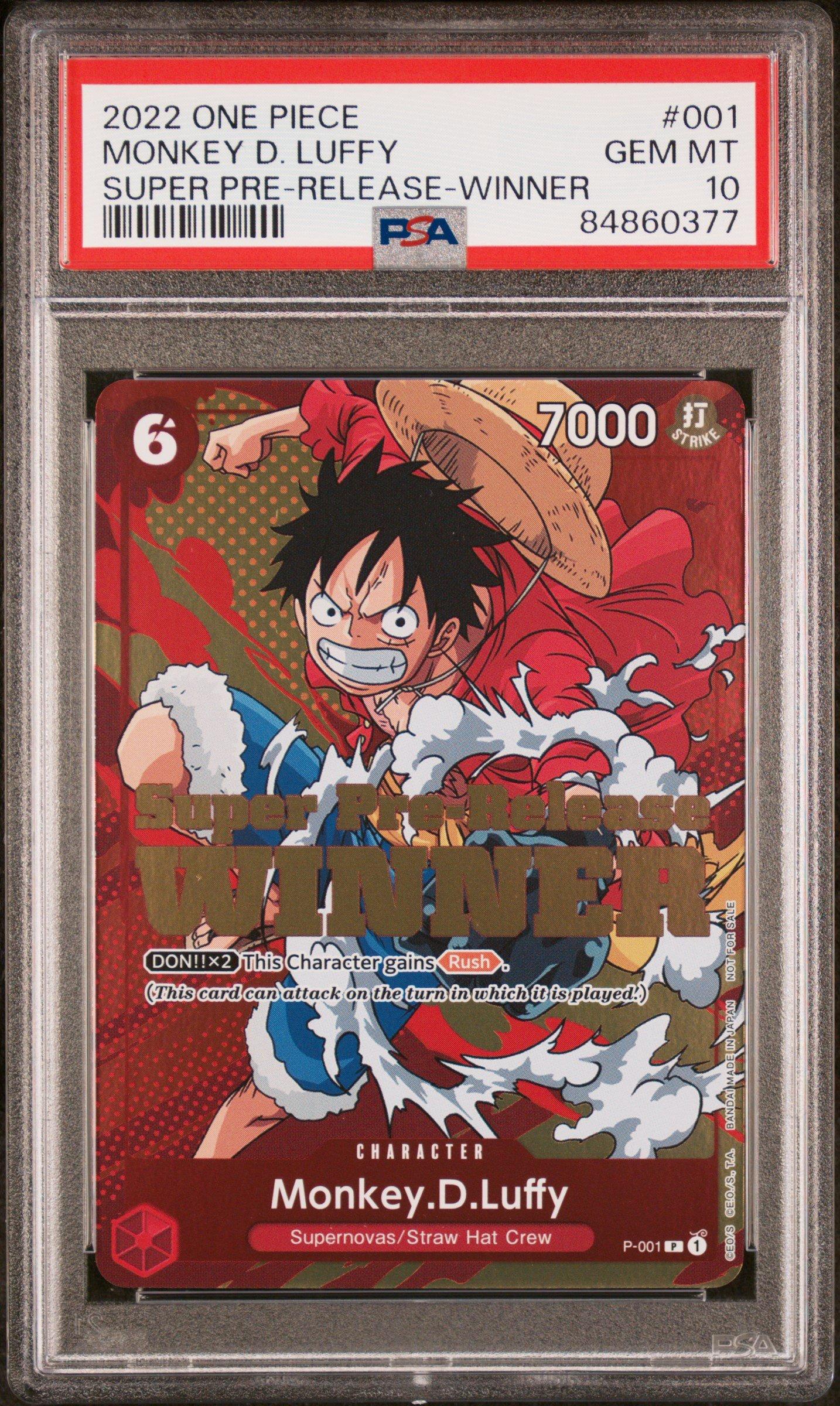 2022 One Piece Promos 001 Monkey D. Luffy Super Pre-release-winner
