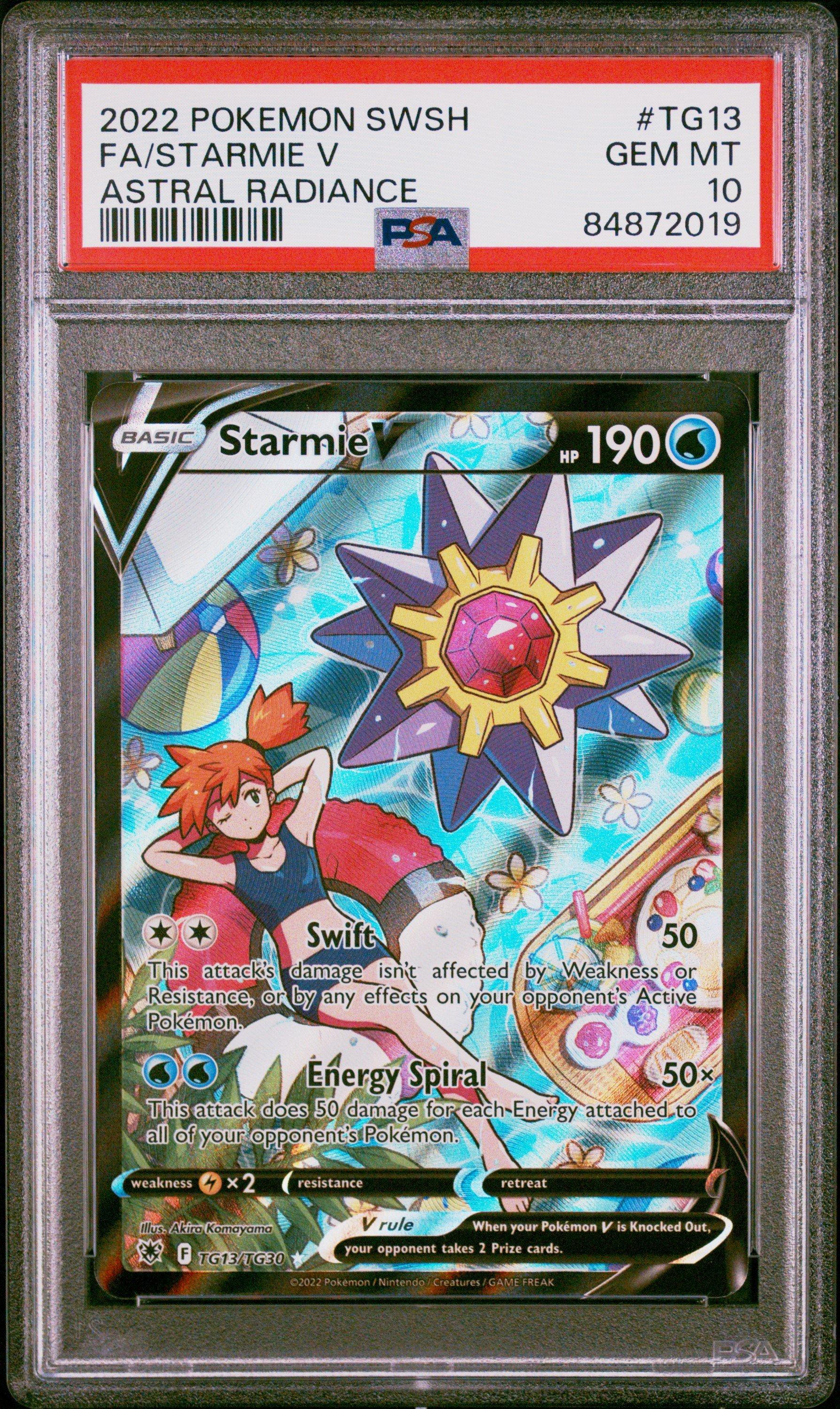 2022 Pokemon Sword & Shield Astral Radiance Tg13 Full Art/starmie
