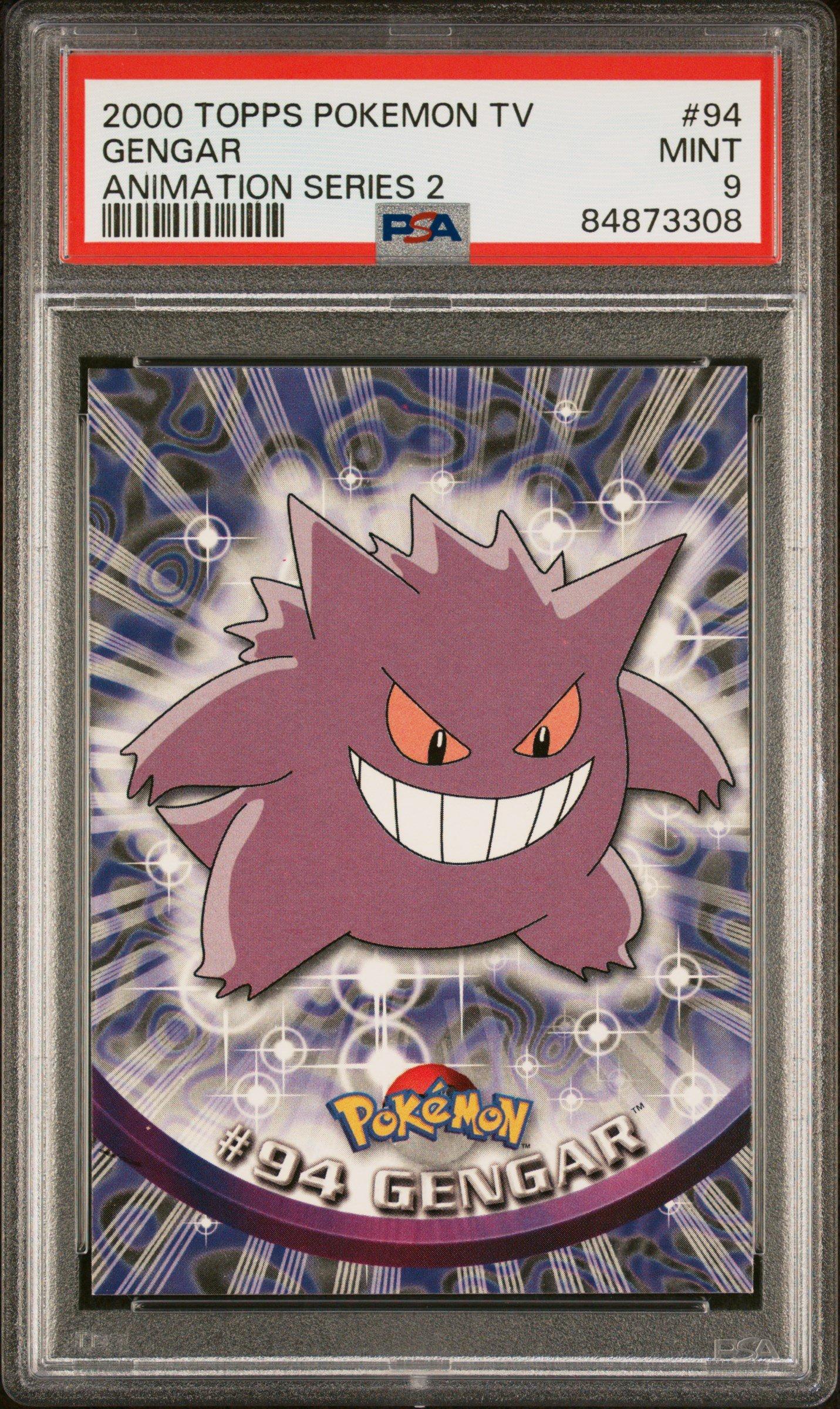 2000 Topps Pokemon Tv Animation Series 2 94 Gengar PSA 9 Graded