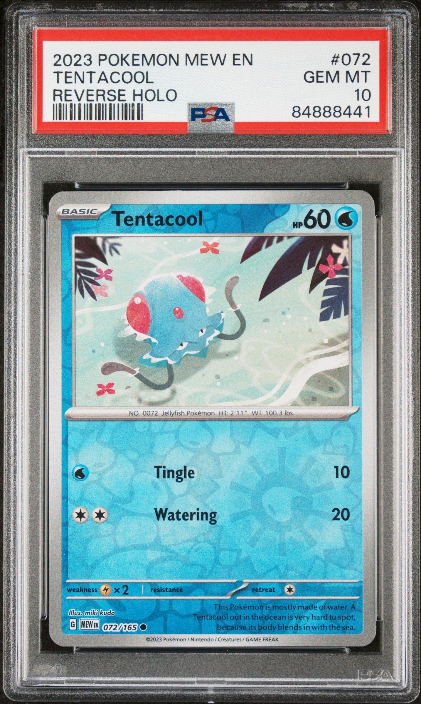 POKEMON MEW EN-151 2023 Pokemon Mew En-151 072 Tentacool PSA 10 ...