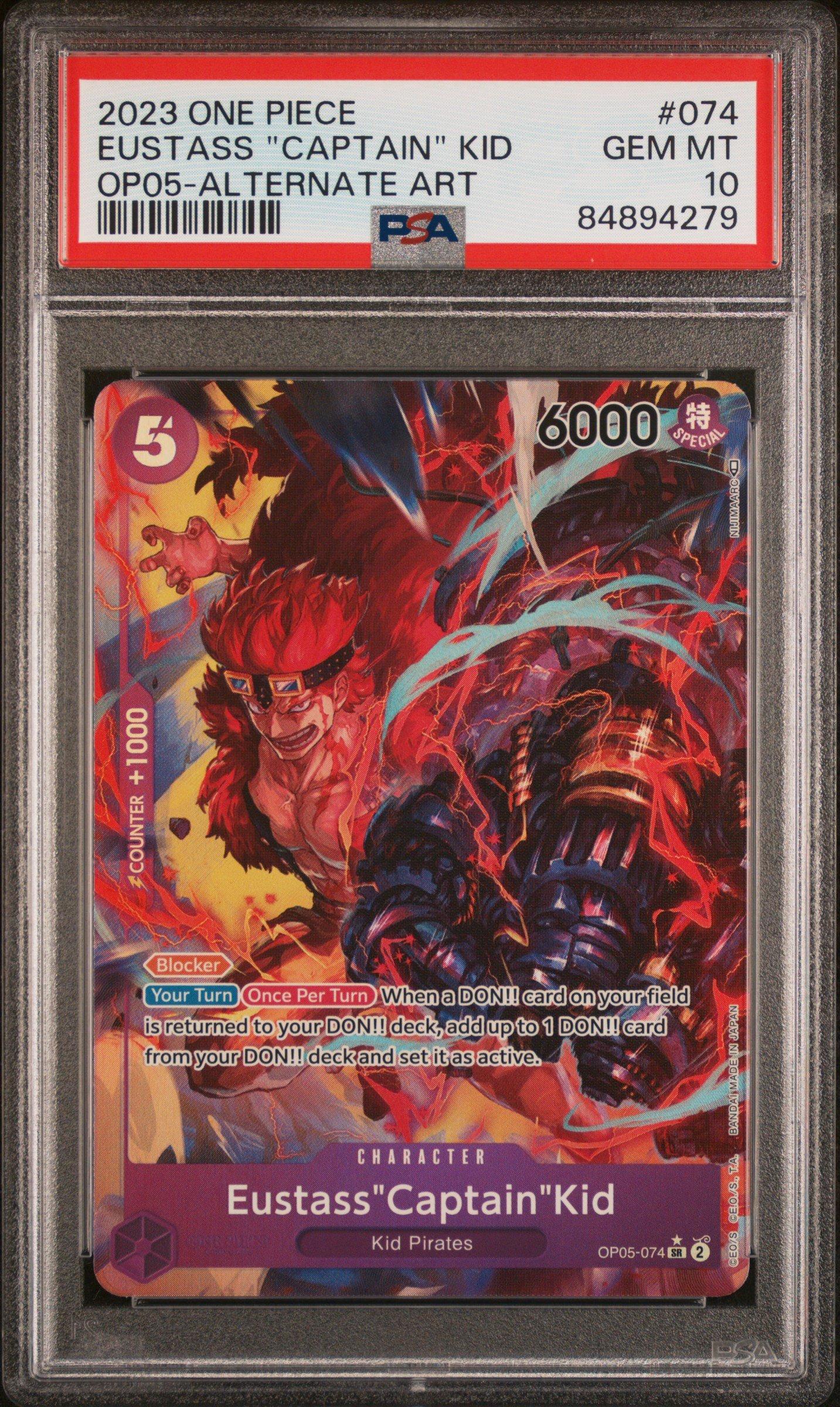 2023 One Piece Awakening Of The New Era 074 Eustass "captain" Kid Alternate Art PSA