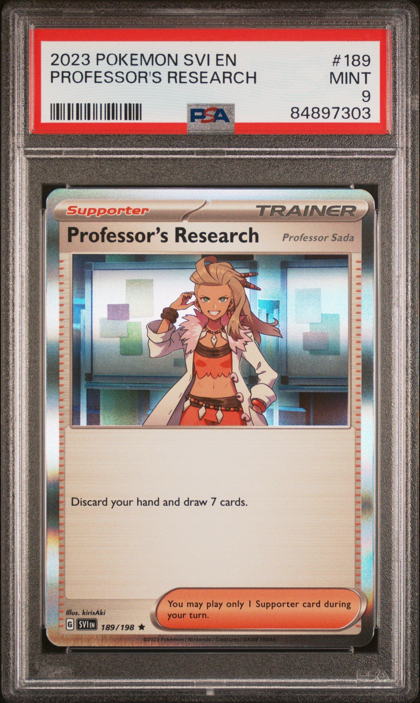 2023 Pokemon Svi En-scarlet & Violet 189 Professor's Research PSA 9