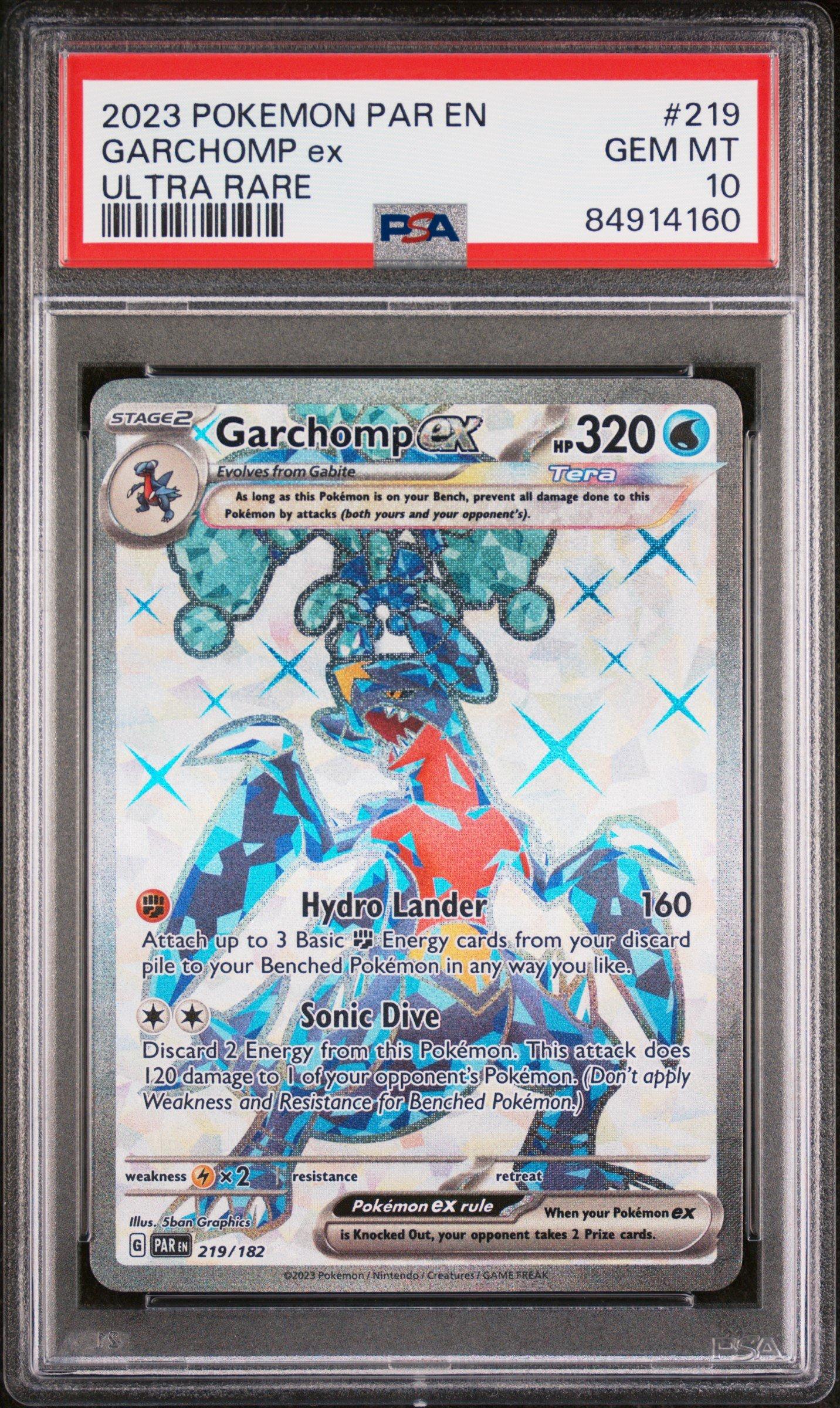2023 Pokemon Par En-paradox Rift 219 Garchomp Ex Ultra Rare PSA 10