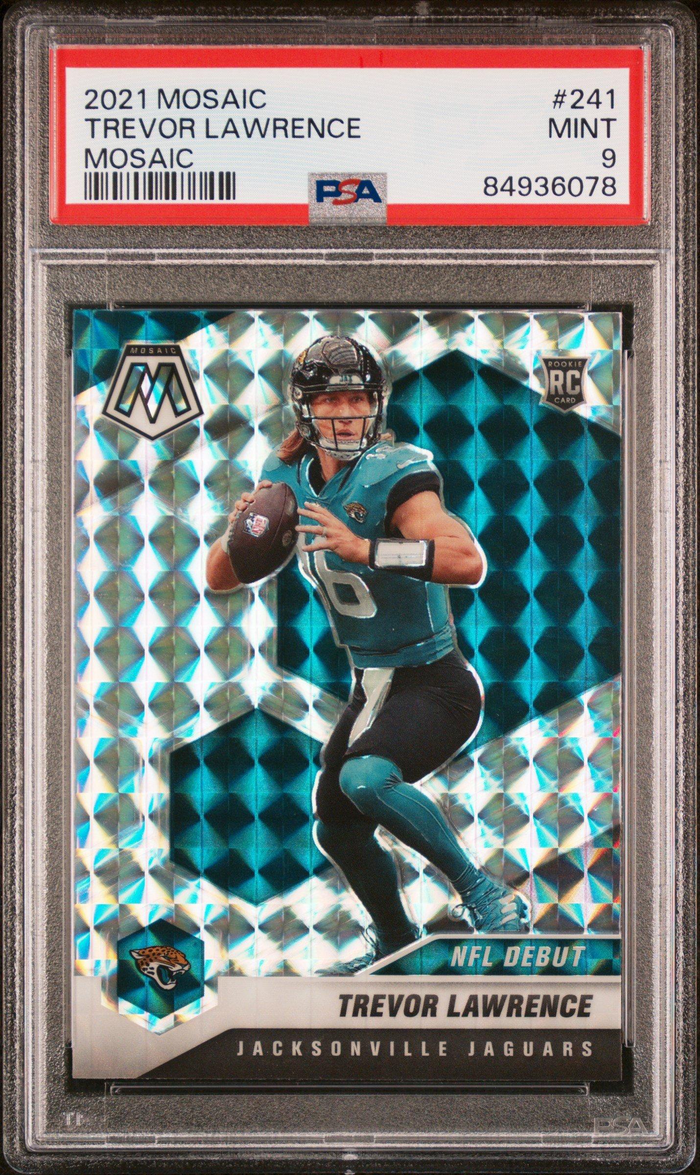 2021 Panini Mosaic 241 Trevor Lawrence Mosaic PSA 9