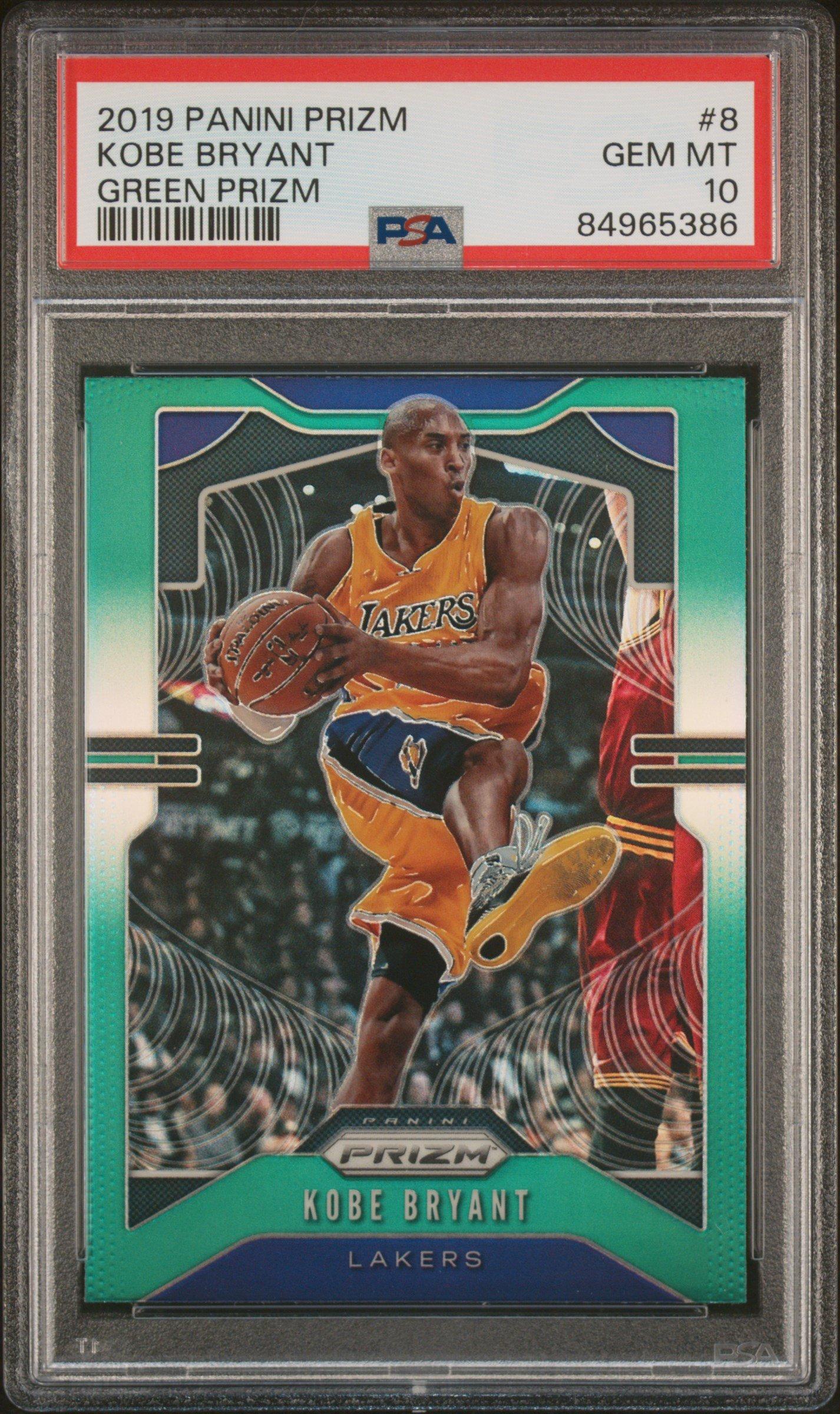 2019 Panini Prizm 8 Kobe Bryant Green Prizm PSA 10