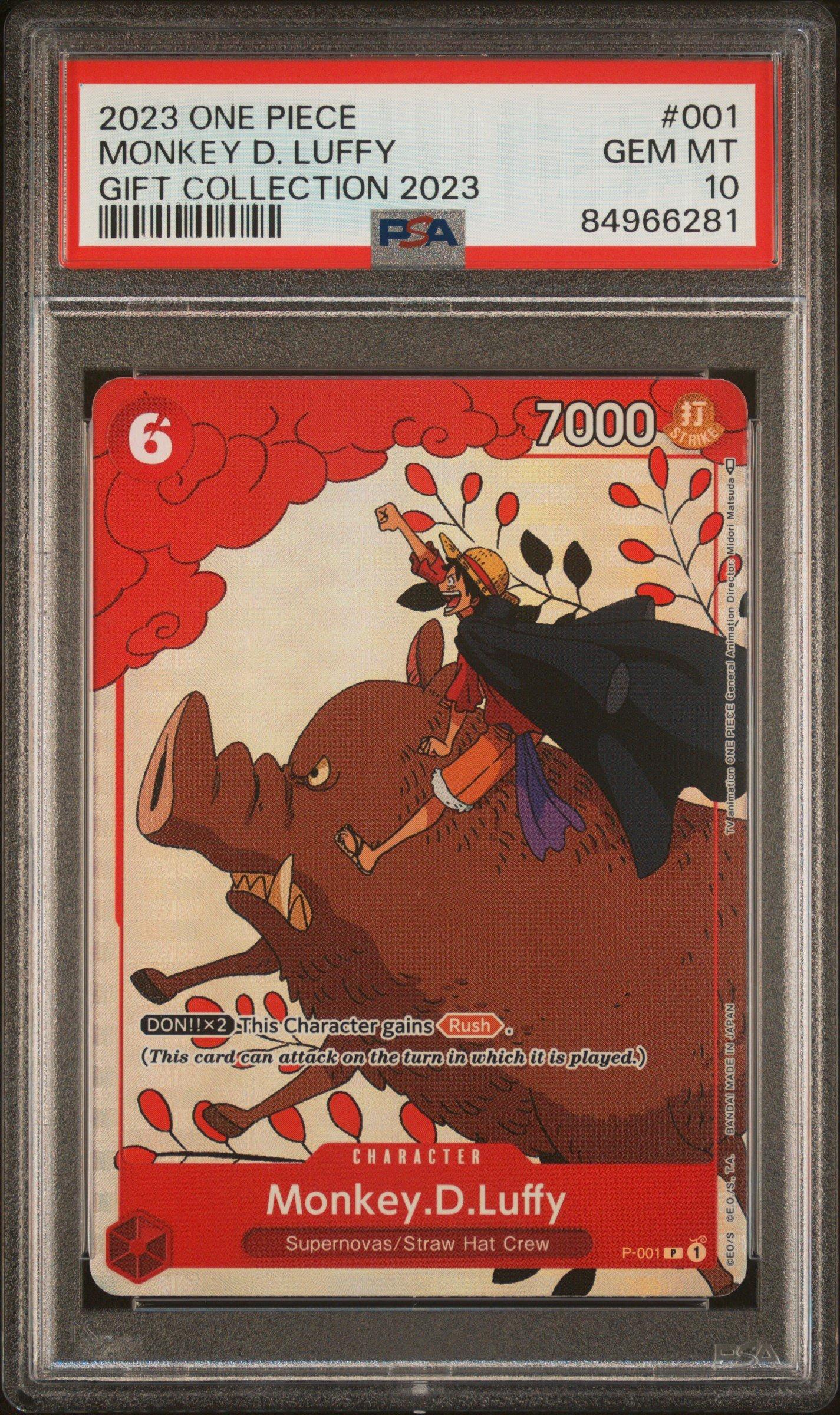 2023 One Piece Gift Collection 2023 001 Monkey D. Luffy PSA 10