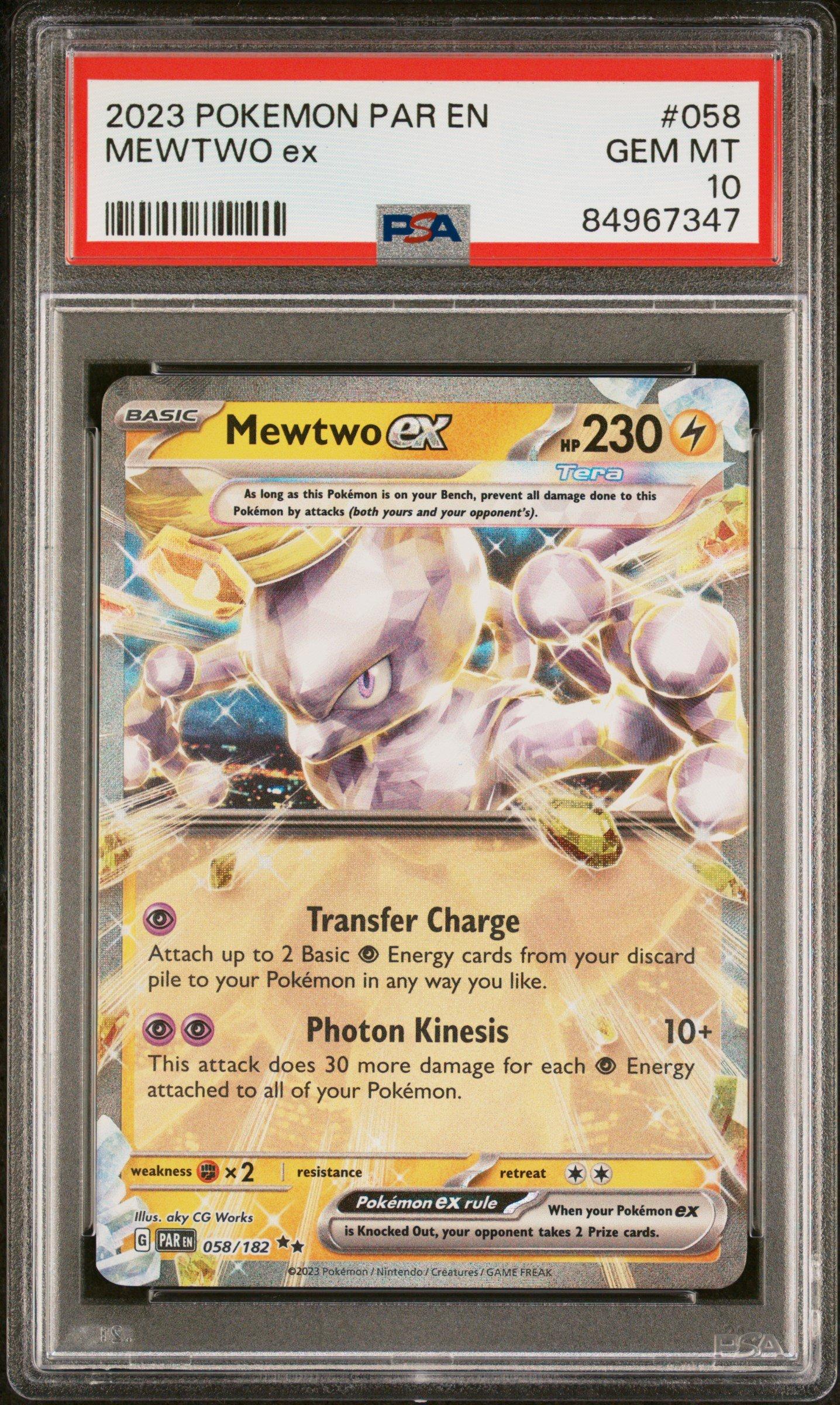 2023 Pokemon Par En-paradox Rift 058 Mewtwo Ex PSA
