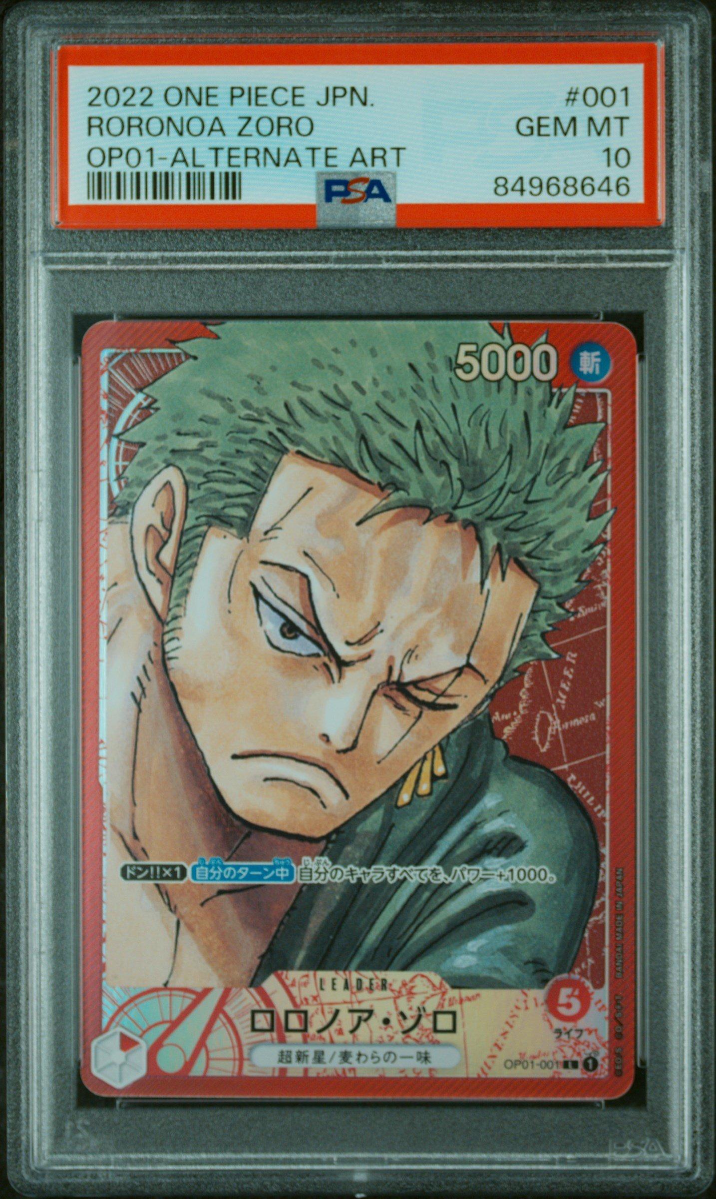 2022 One Piece Japanese Romance Dawn 001 Roronoa Zoro Alternate