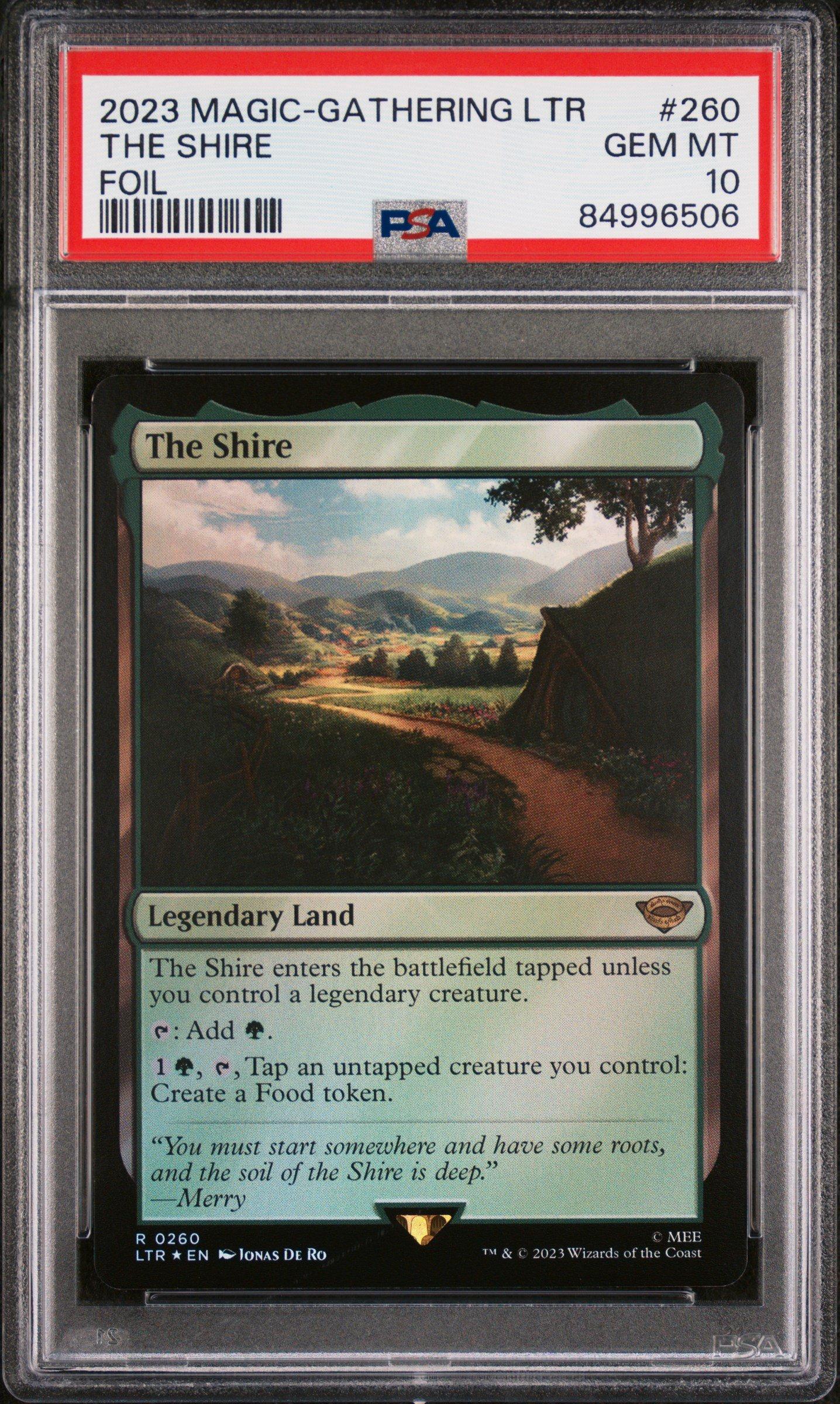 2023 Magic The Gathering The Lord Of The Rings: Tales Of Middle-earth 260 The Shire Foil PSA 10