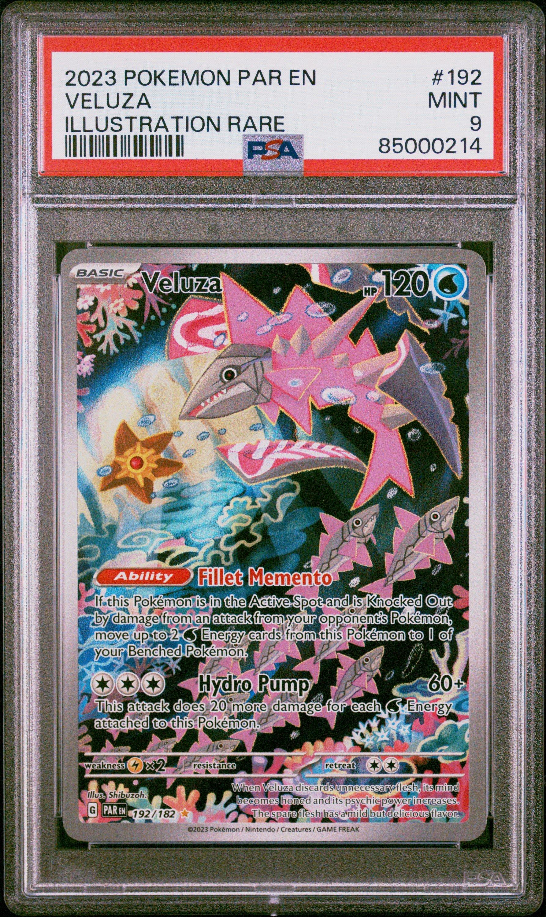 2023 Pokemon Par En-paradox Rift 192 Veluza Illustration Rare PSA