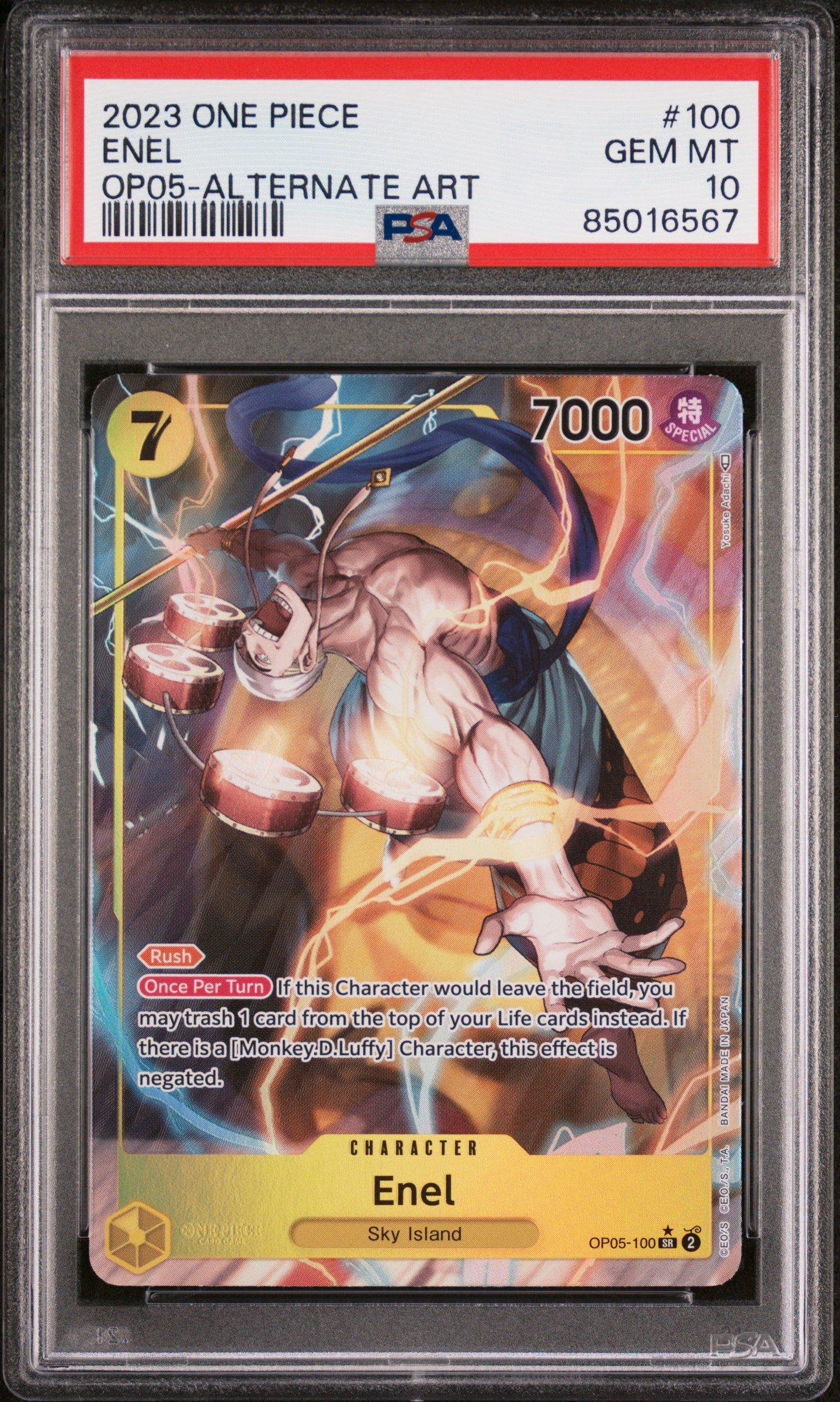 2023 One Piece Op05-awakening Of The New Era 100 Enel Alternate Art PSA 10