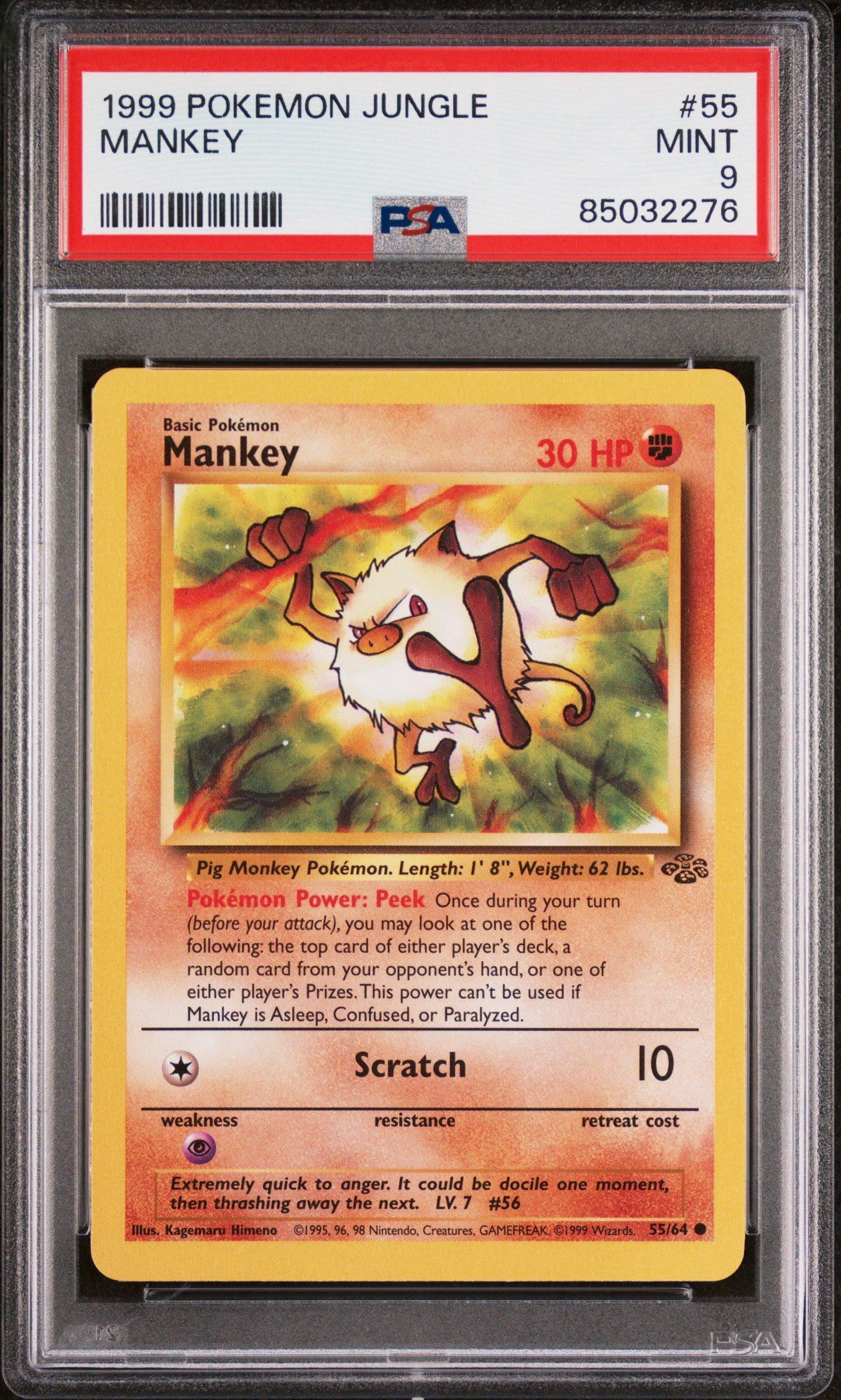 1999 Pokemon Jungle 55 Mankey PSA 9 Graded Card | GameStop