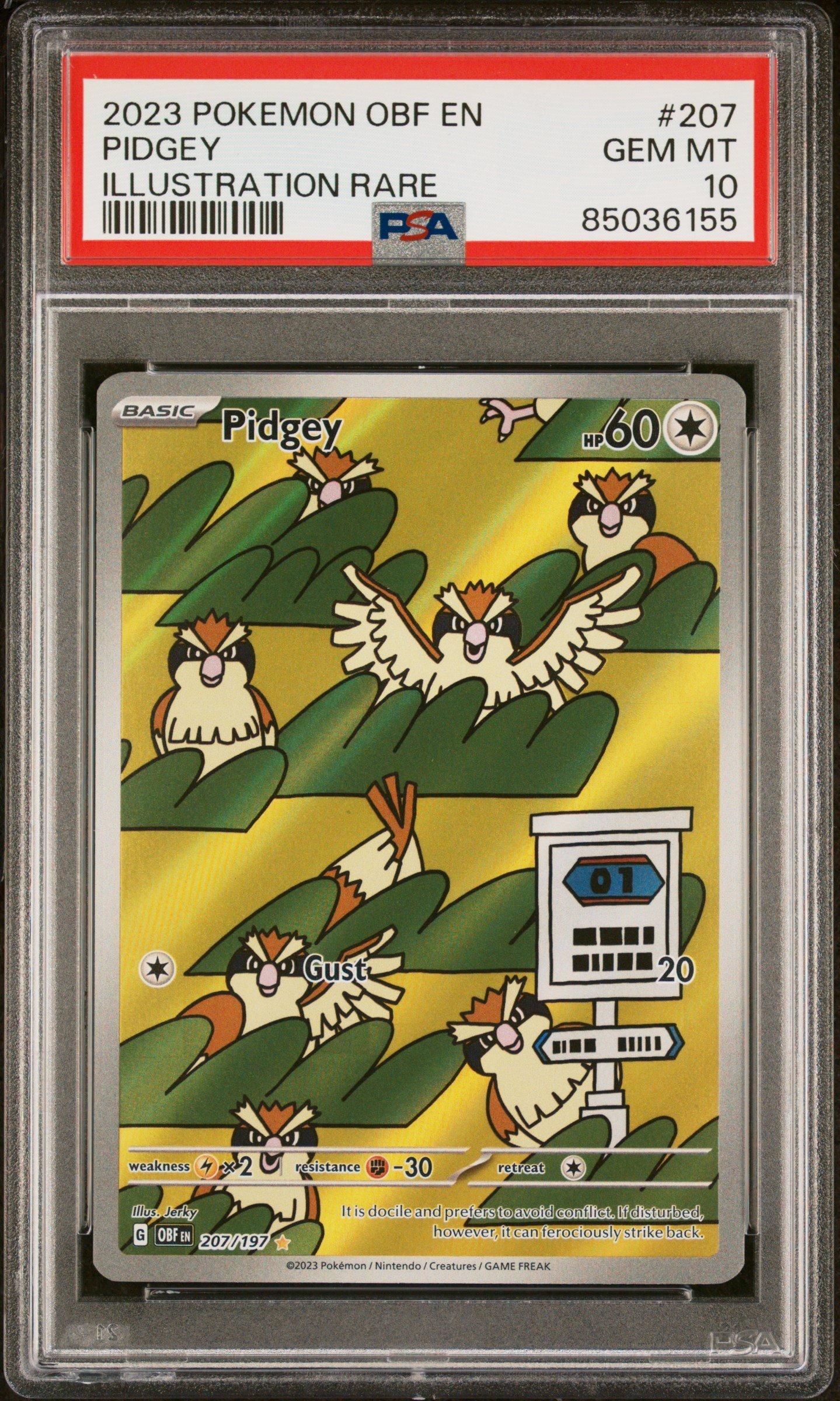 2023 Pokemon Obf En-obsidian Flames 207 Pidgey Illustration Rare
