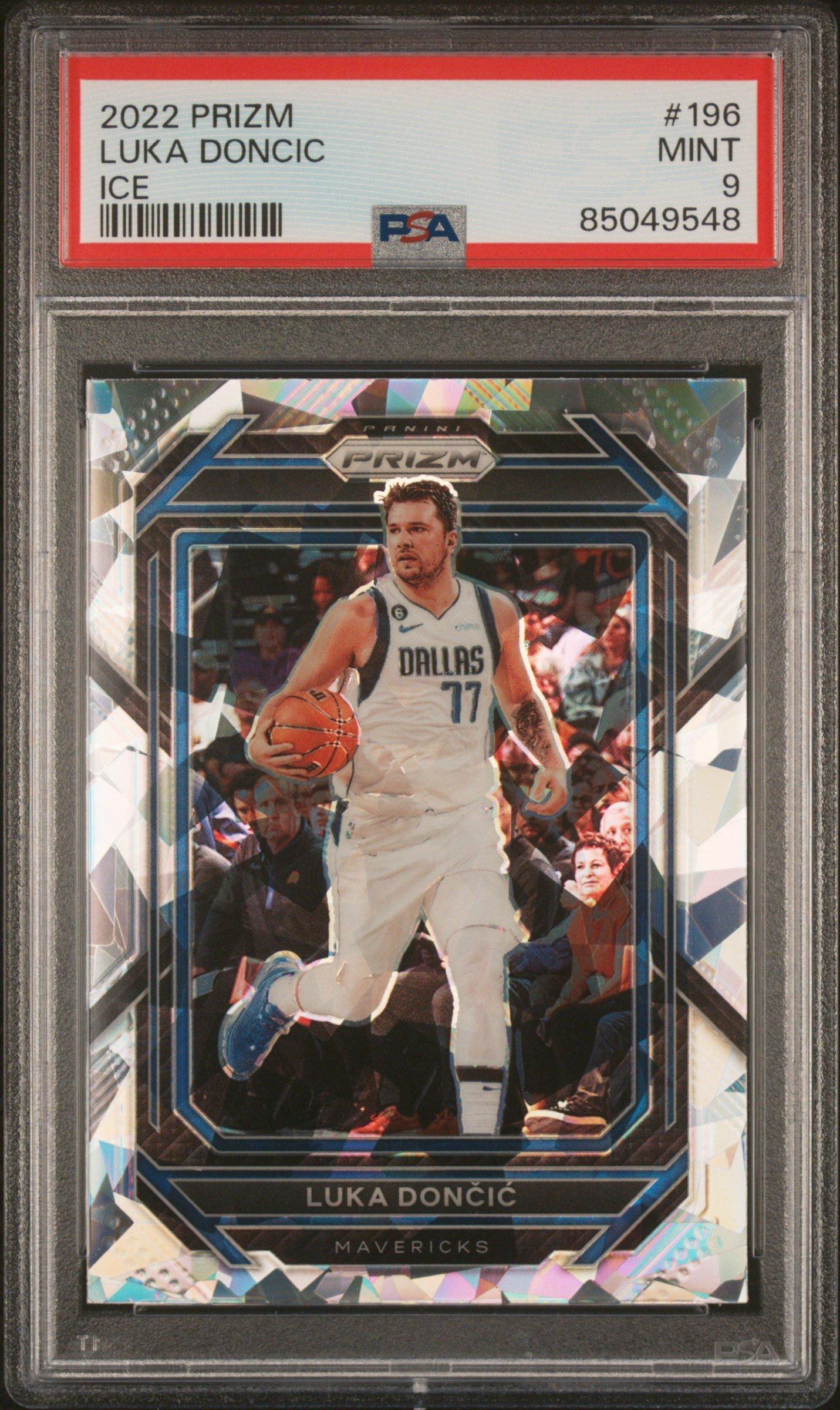 2022 Panini Prizm 196 Luka Doncic Ice PSA 9