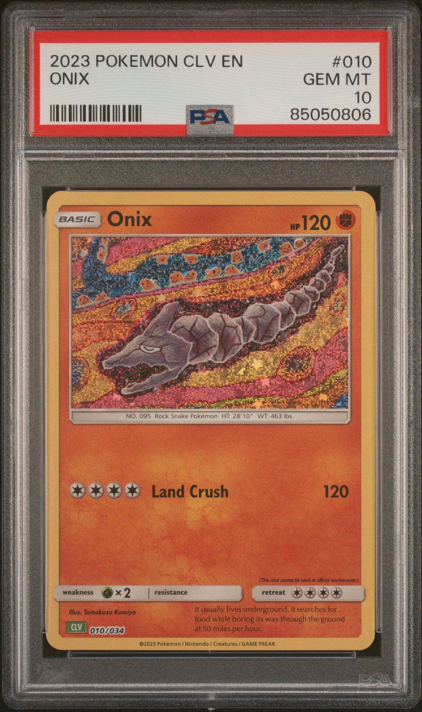 2023 Pokemon Clv-trading Card Game Classic Venusaur & Lugia Ex Deck 010 Onix PSA 10