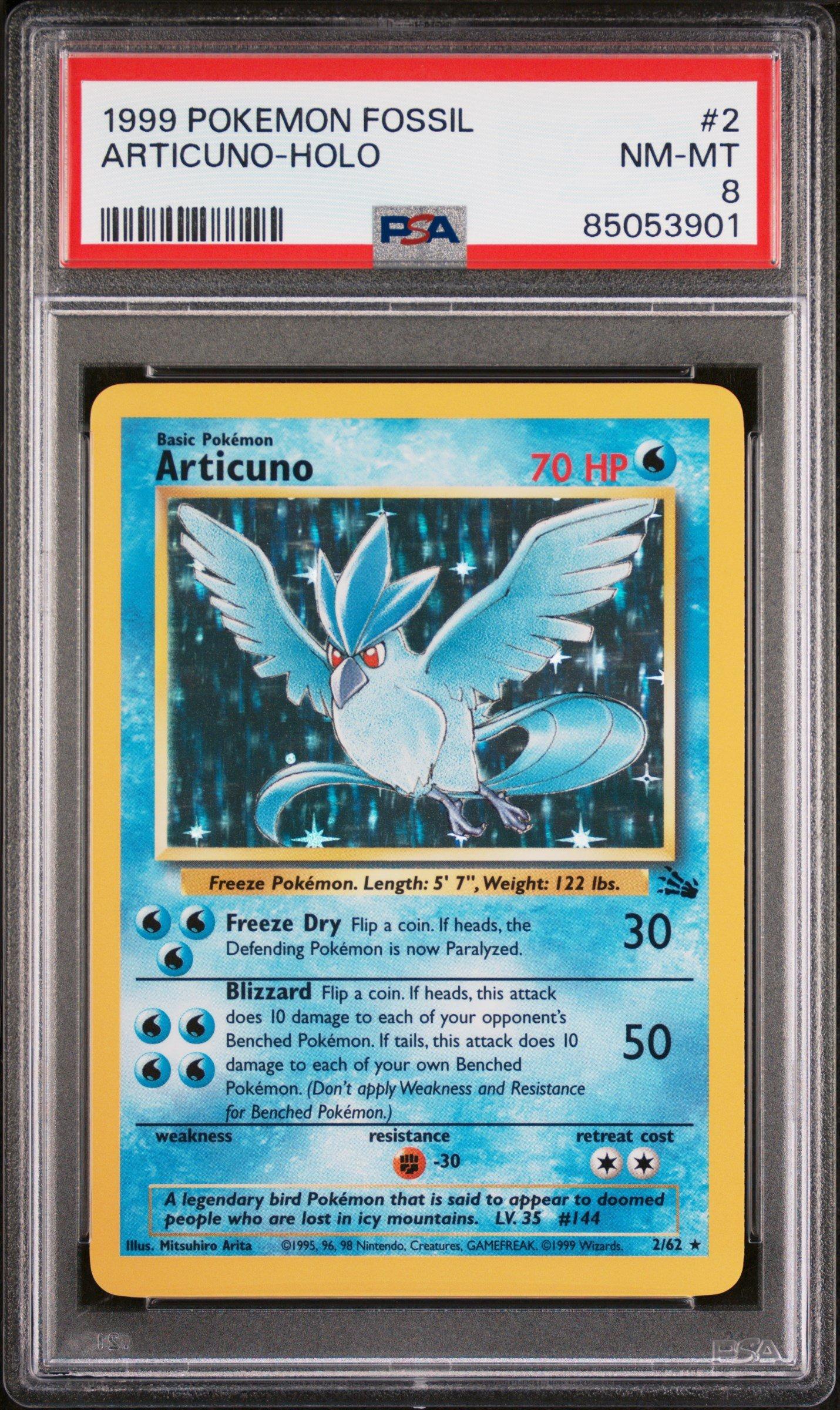 1999 Pokemon Fossil 2 Articuno-holo PSA 8 Graded Card | GameStop