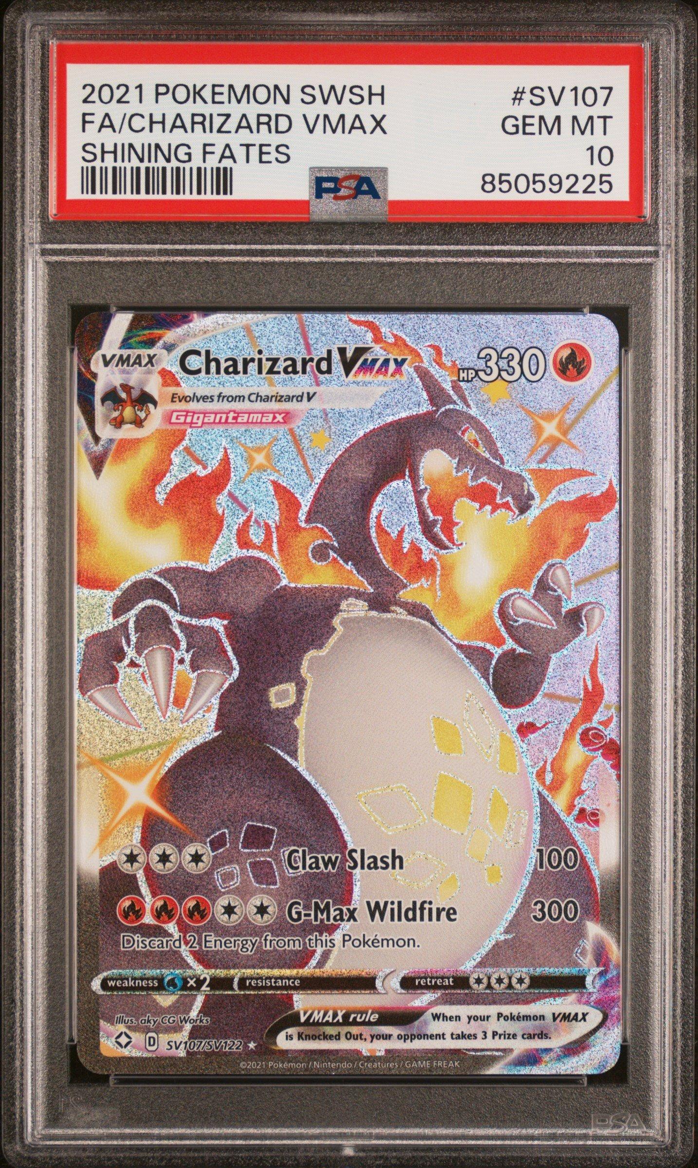 2021 Pokemon Sword & Shield Shining Fates Sv107 Full Art/charizard
