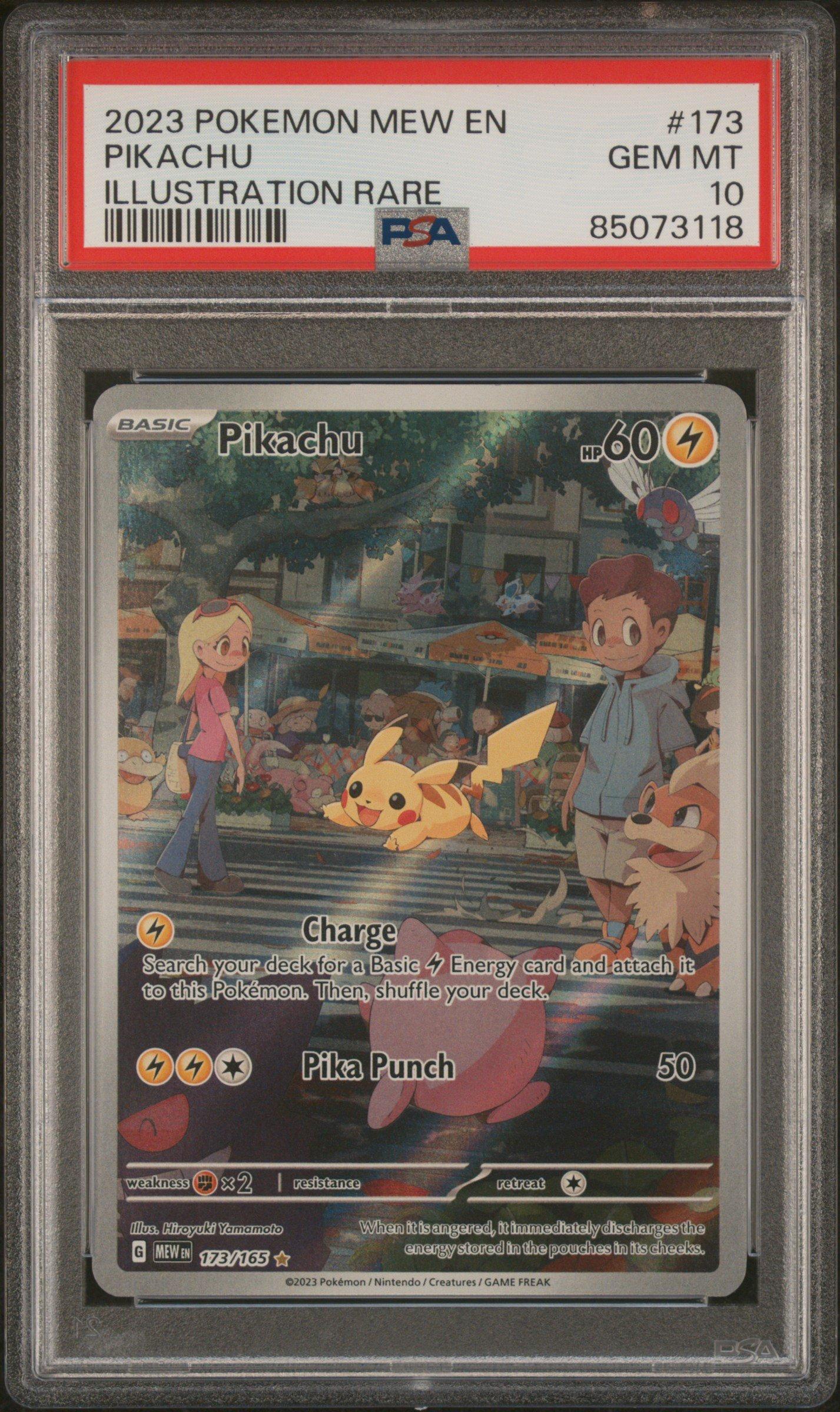 2023 Pokemon Mew En-151 173 Pikachu Illustration Rare PSA 10