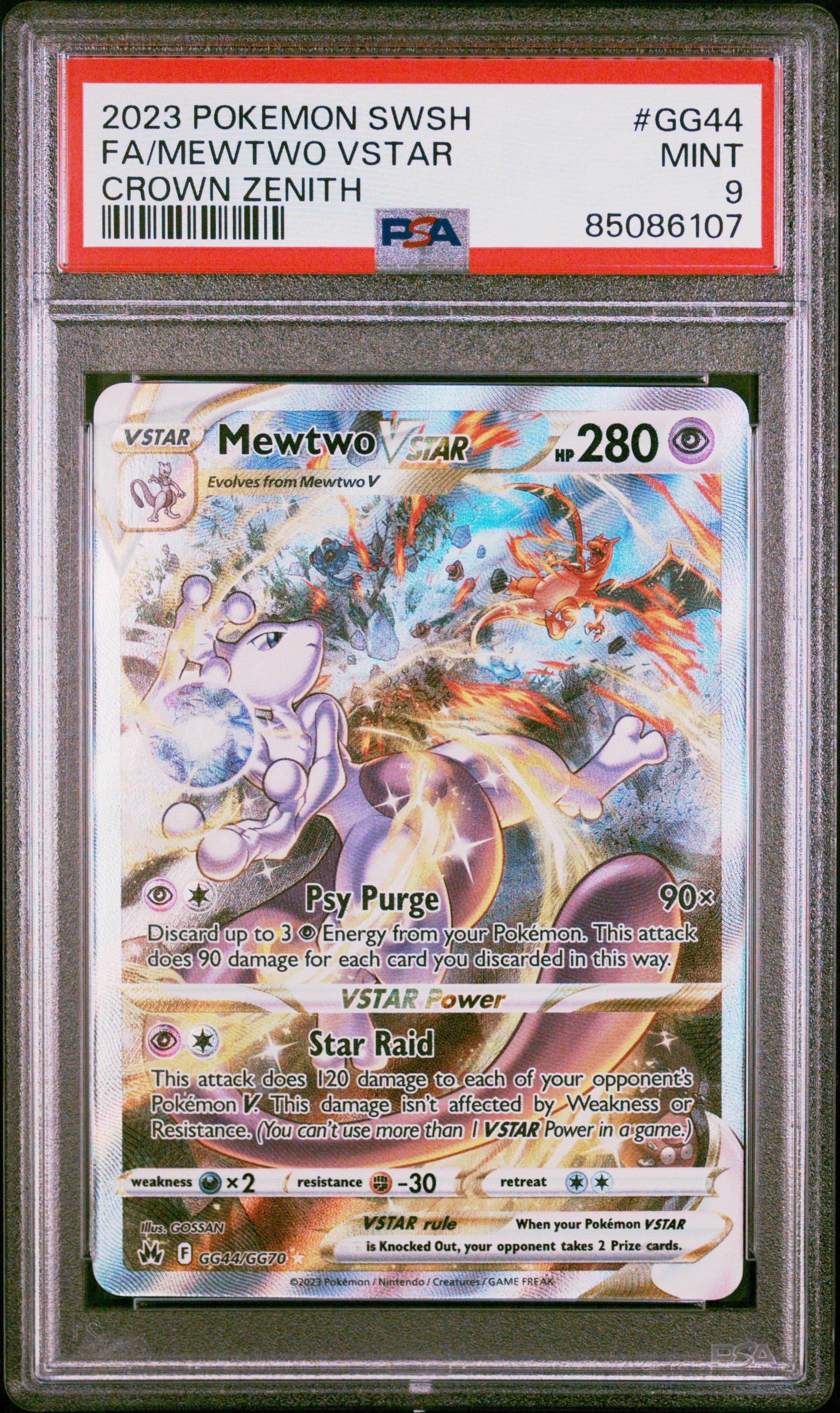 pokemon cards mewtwo vstar 2023 Crown Zenith Ultra Rare #GG44 PSA Authenticated 10 Card cementing its place as a must Mewtwo VSTAR Crown Zenith: Galarian