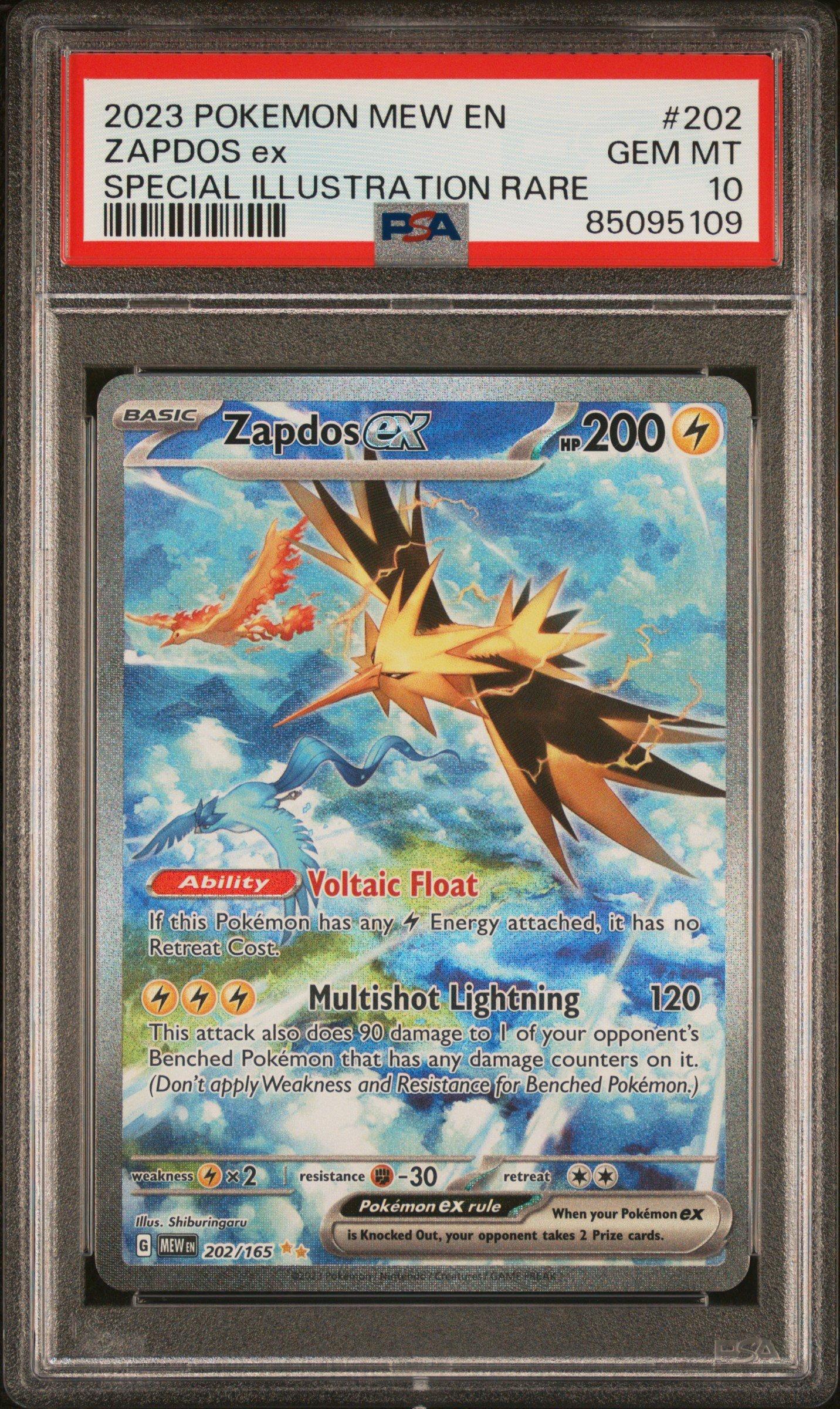 2023 Pokemon Mew En-151 202 Zapdos Ex Special Illustration Rare