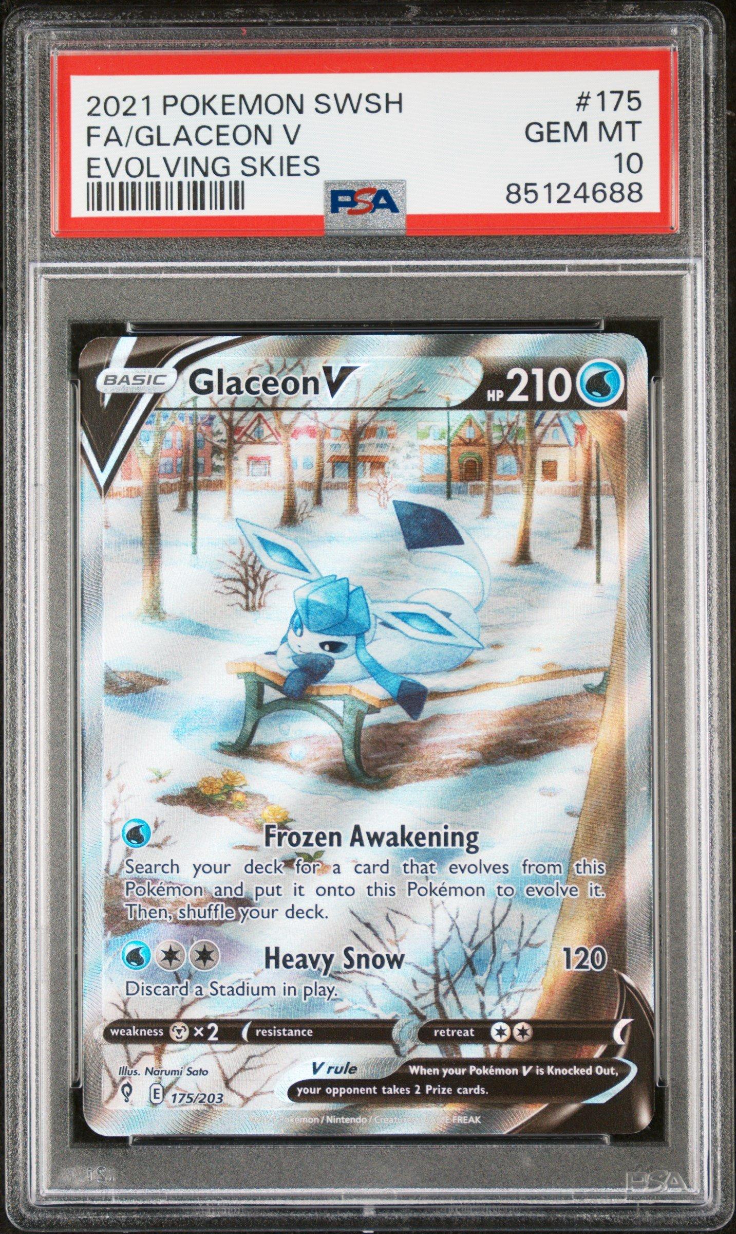 2021 Pokemon Sword & Shield Evolving Skies 175 Full Art/glaceon V