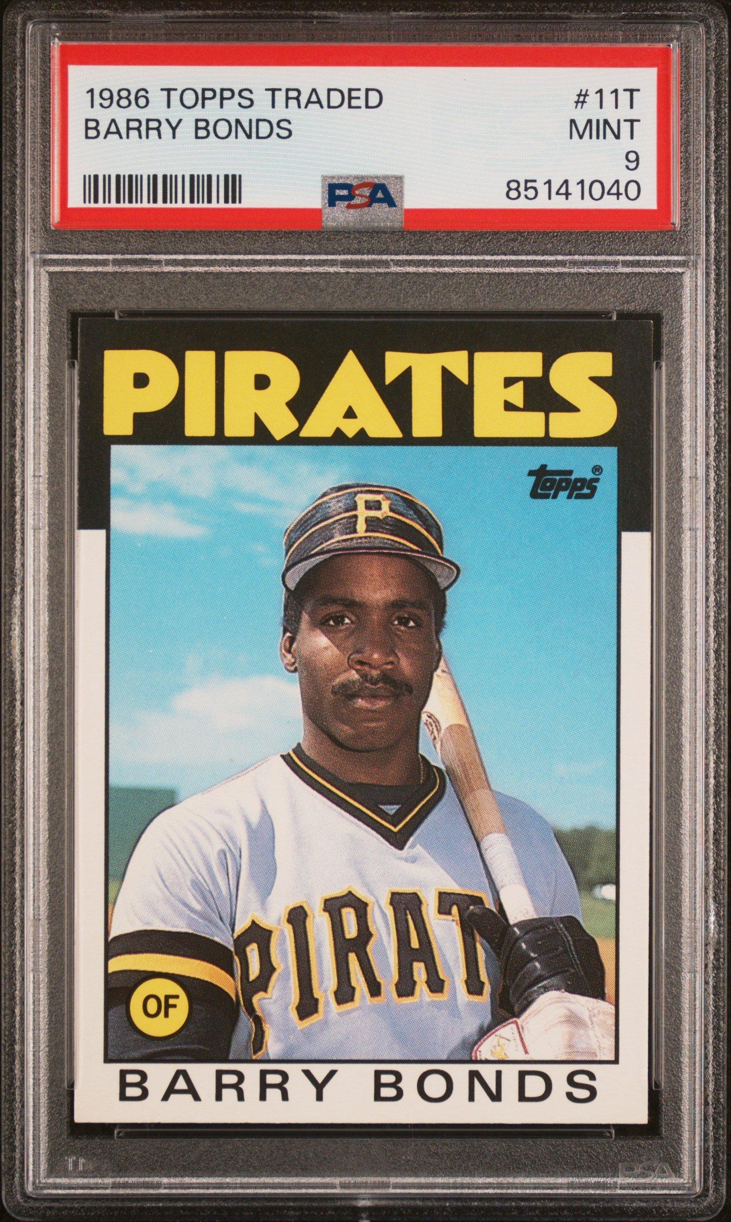 1986 Topps Traded 11t Barry Bonds PSA 9