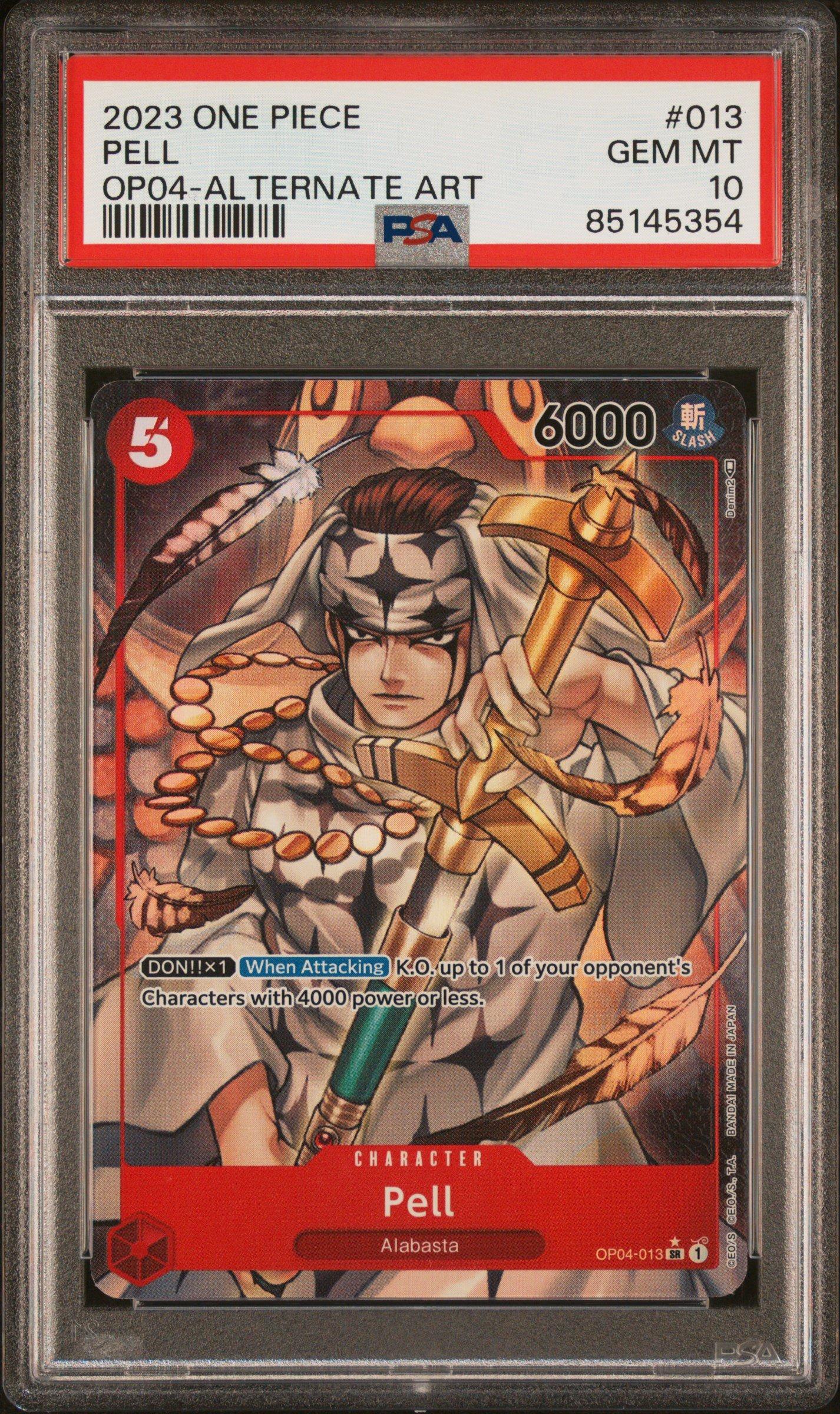 2023 One Piece Kingdoms Of Intrigue 013 Pell Alternate Art PSA 10