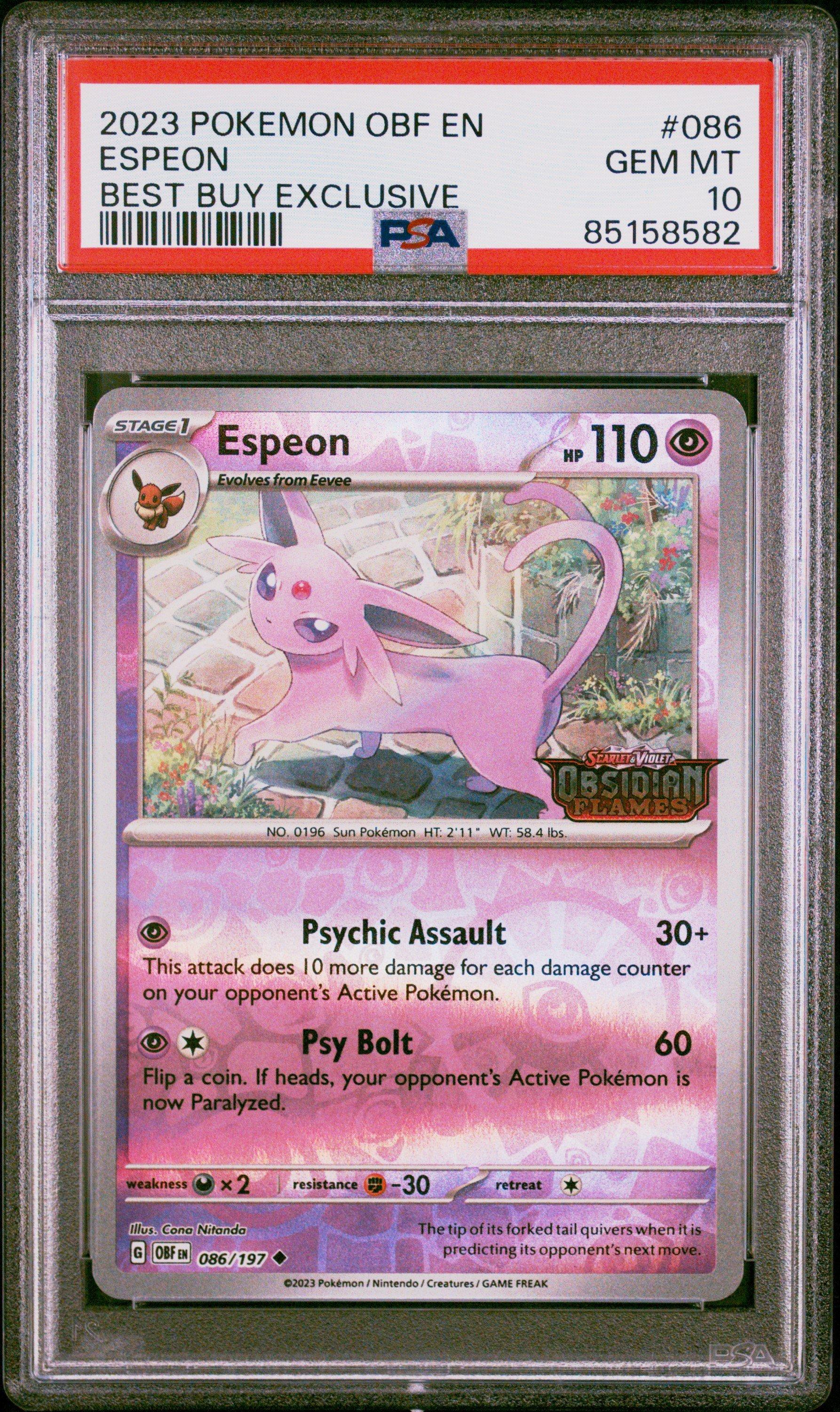 2023 Pokemon Obf En-obsidian Flames 086 Espeon PSA 10 | GameStop