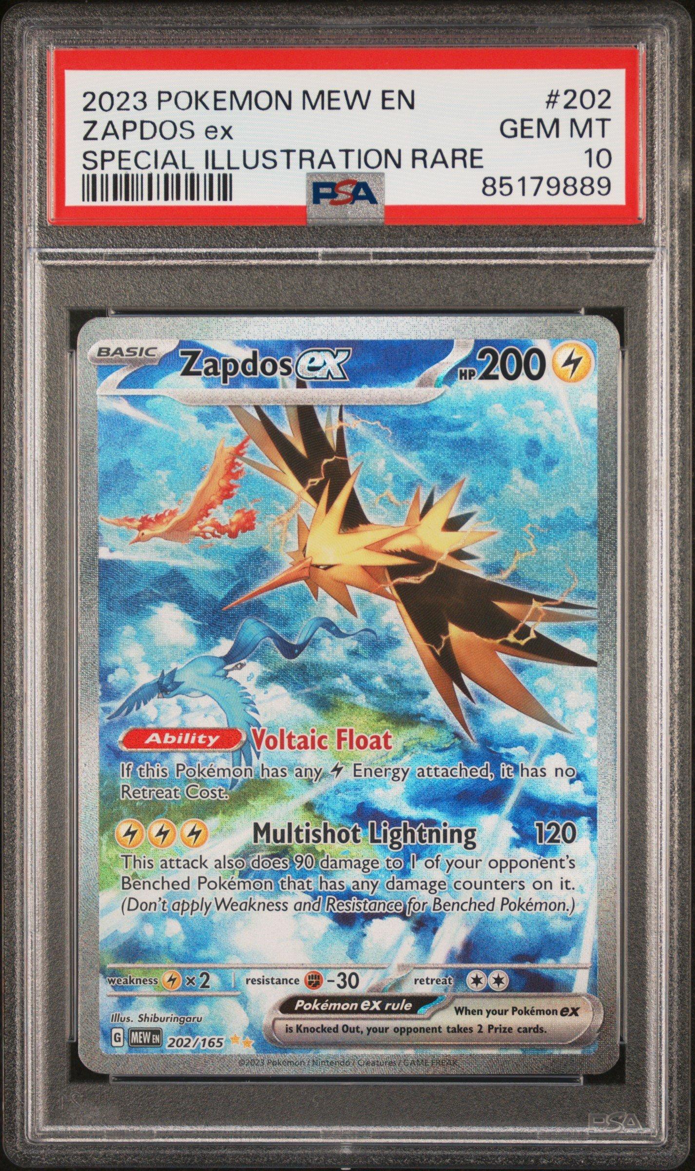 2023 Pokemon Mew En-151 202 Zapdos Ex Special Illustration Rare PSA 10  Graded Card | GameStop
