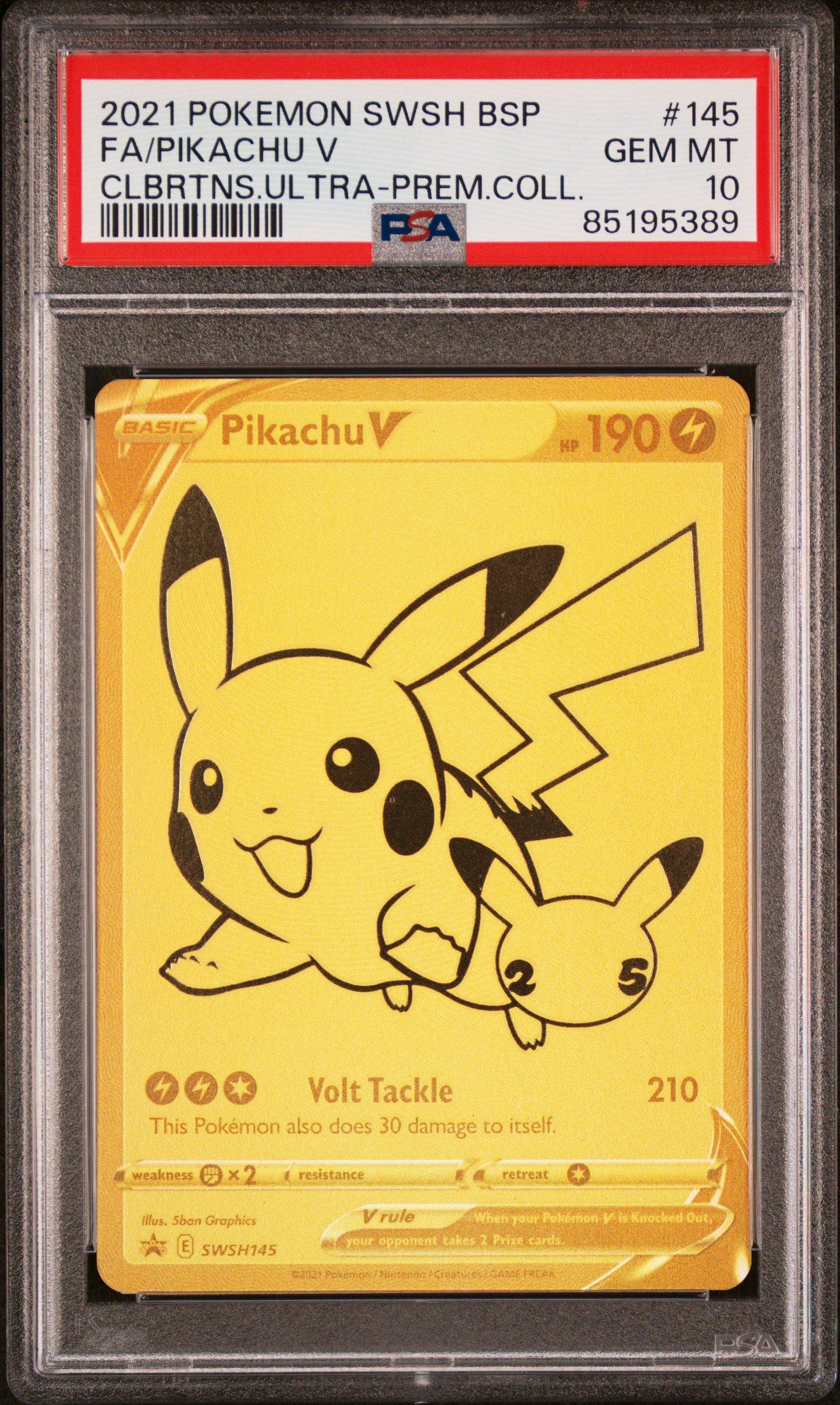 2021 Pokemon Swsh Black Star Promo 145 Full Art/pikachu V