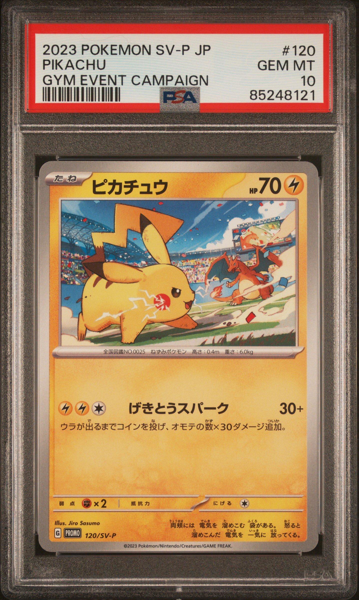 【PSA10】ピカチュウ PROMO 120/SV-P 2023 Pokemon Japanese Sv-p Promo 120 Pikachu Gym Event Campaign