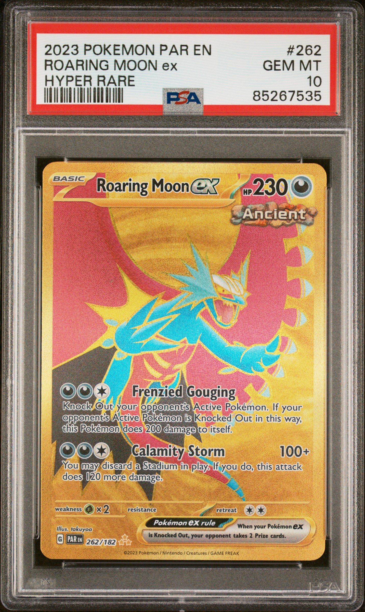 2023 Pokemon Par En-paradox Rift 262 Roaring Moon Ex PSA 10 Graded