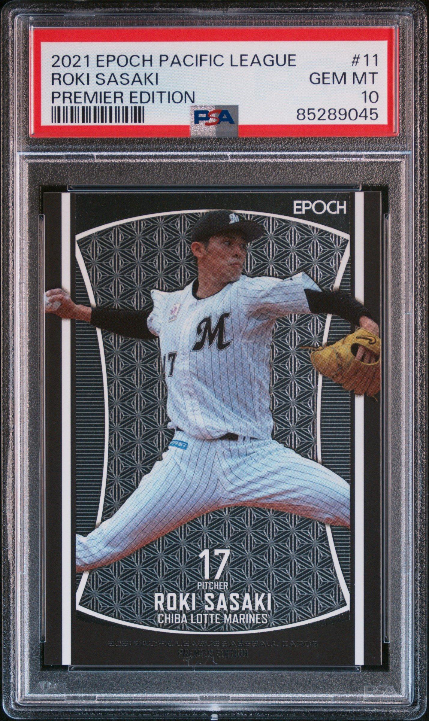 2021 Epoch Pacific League Premier Edition 11 Roki Sasaki PSA 10