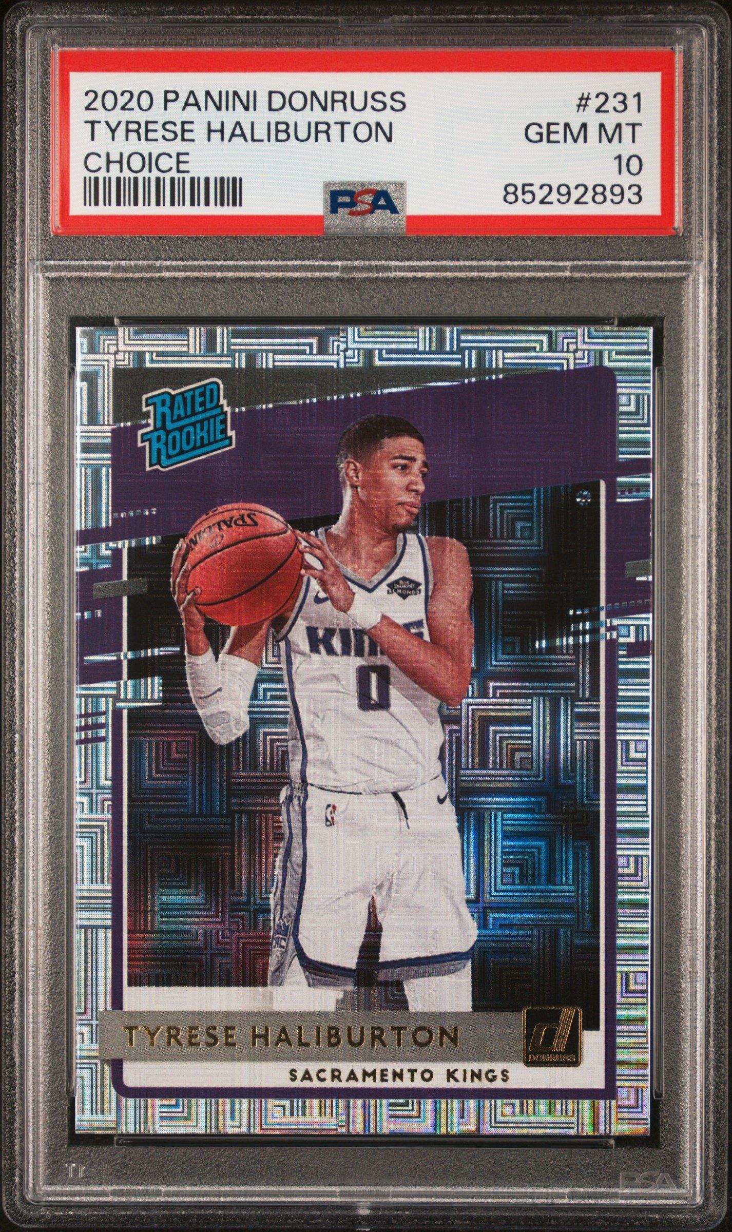 2020 Panini Donruss 231 Tyrese Haliburton Choice PSA 10