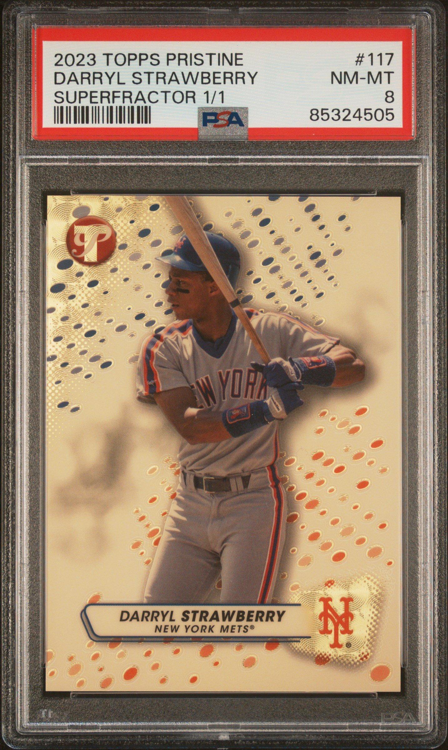 2023 Topps Pristine 117 Darryl Strawberry Superfractor 1/1 PSA 8