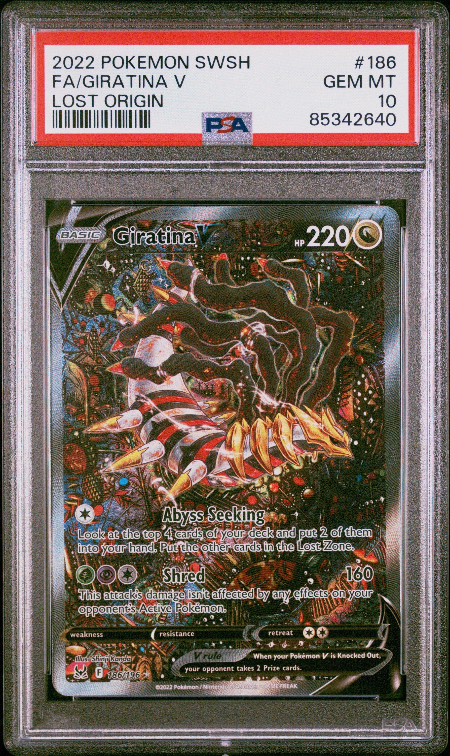 2022 Pokemon Sword & Shield Lost Origin 186 Full Art/giratina V