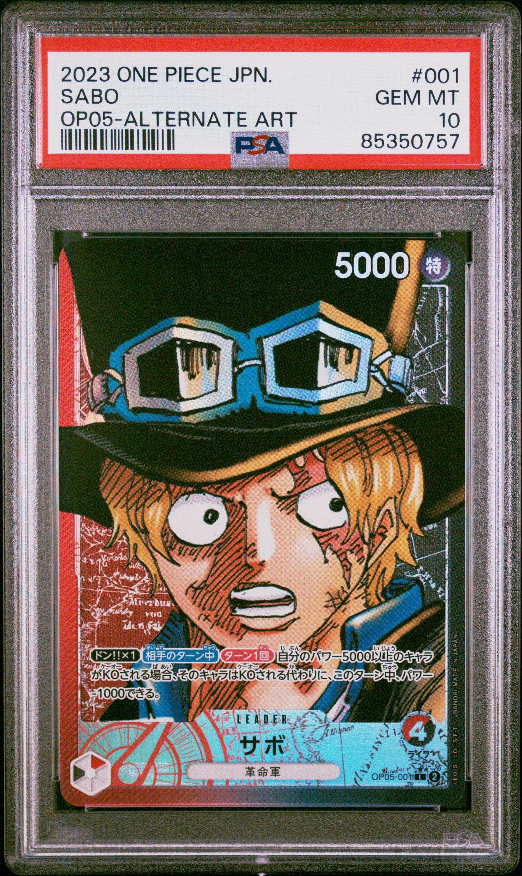 2023 One Piece Japanese Awakening Of The New Era 001 Sabo Alternate Art PSA 10