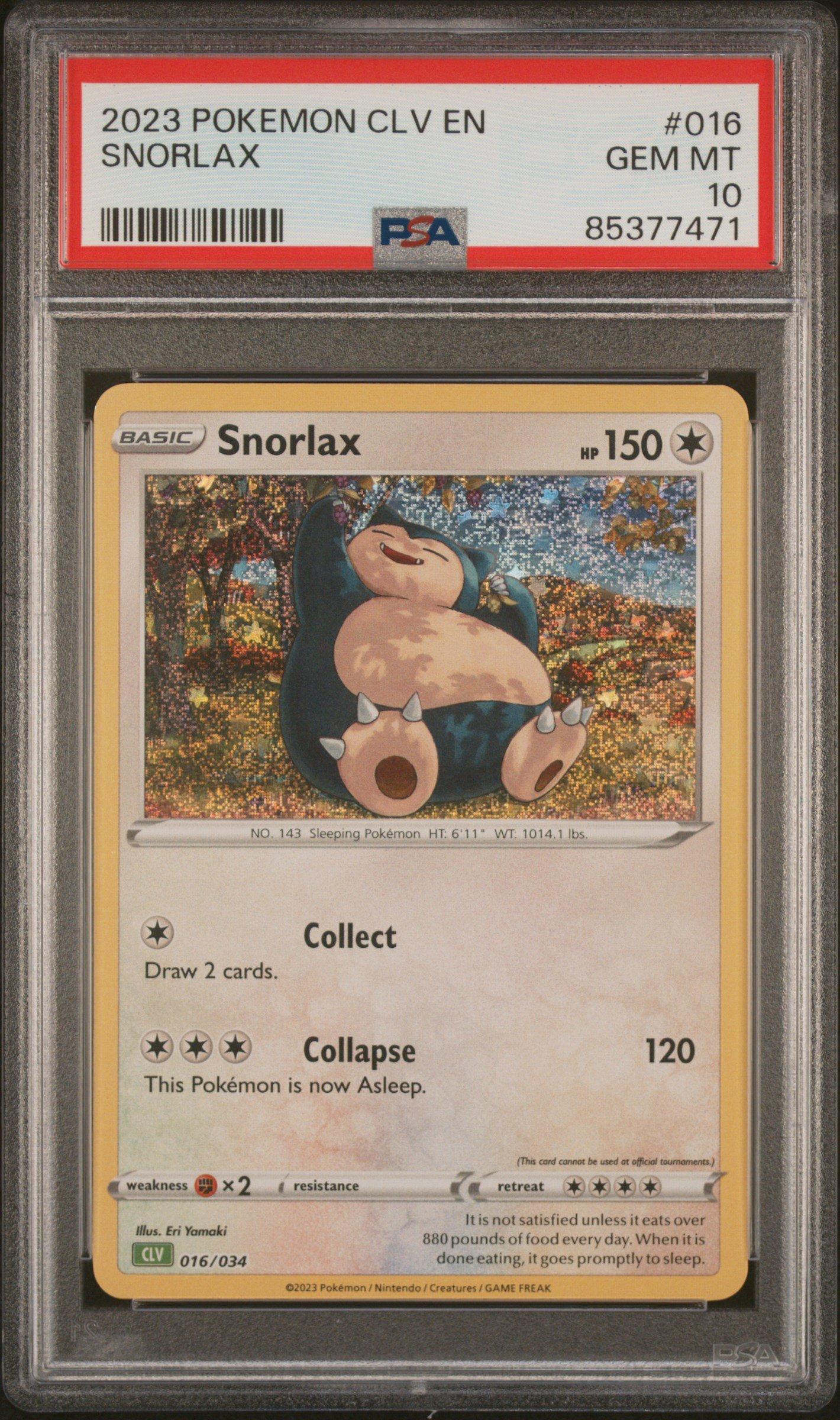 2023 Pokemon Clv-trading Card Game Classic Venusaur & Lugia Ex Deck 016 Snorlax PSA 10