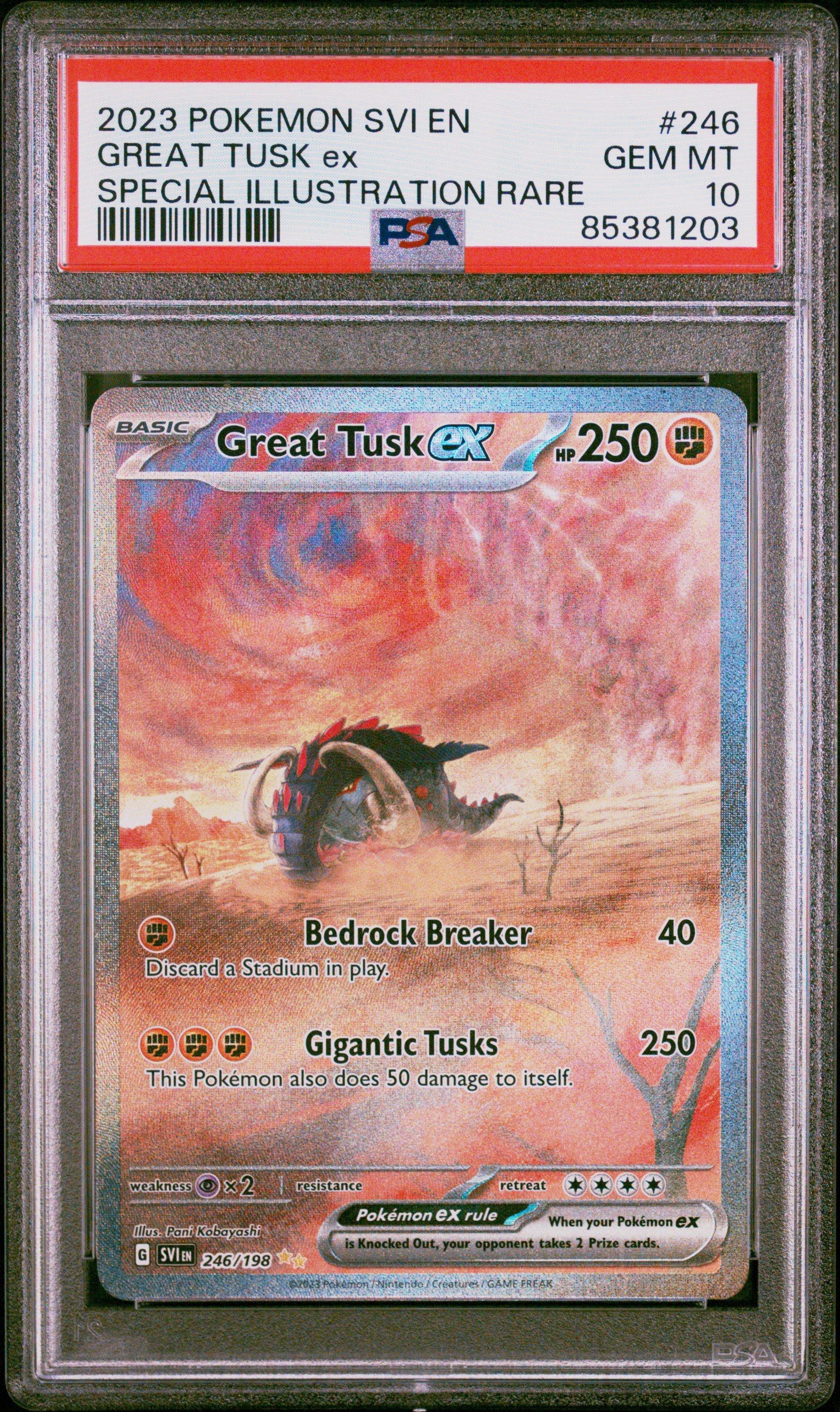 great tusk pokemon card ex - 123/198 - SV01: Scarlet & Violet Base Set Inside the box Great Tusk ex - 072