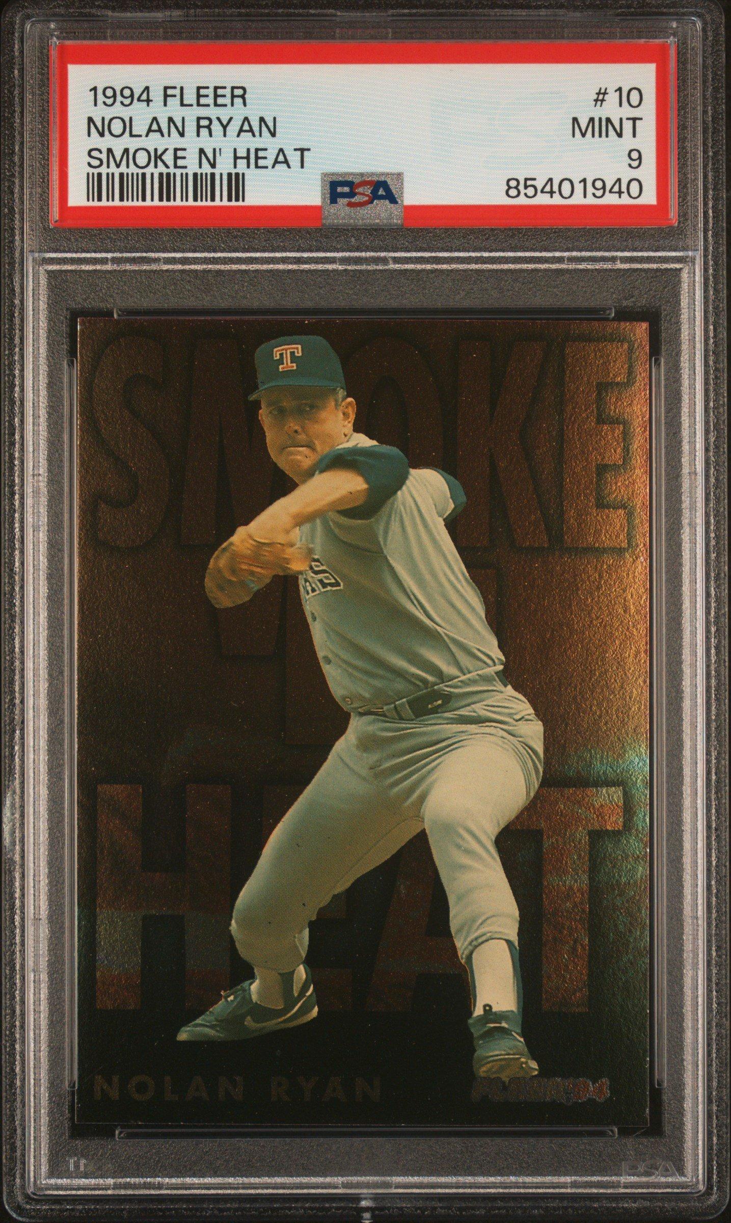 1994 Fleer Smoke N' Heat 10 Nolan Ryan PSA 9
