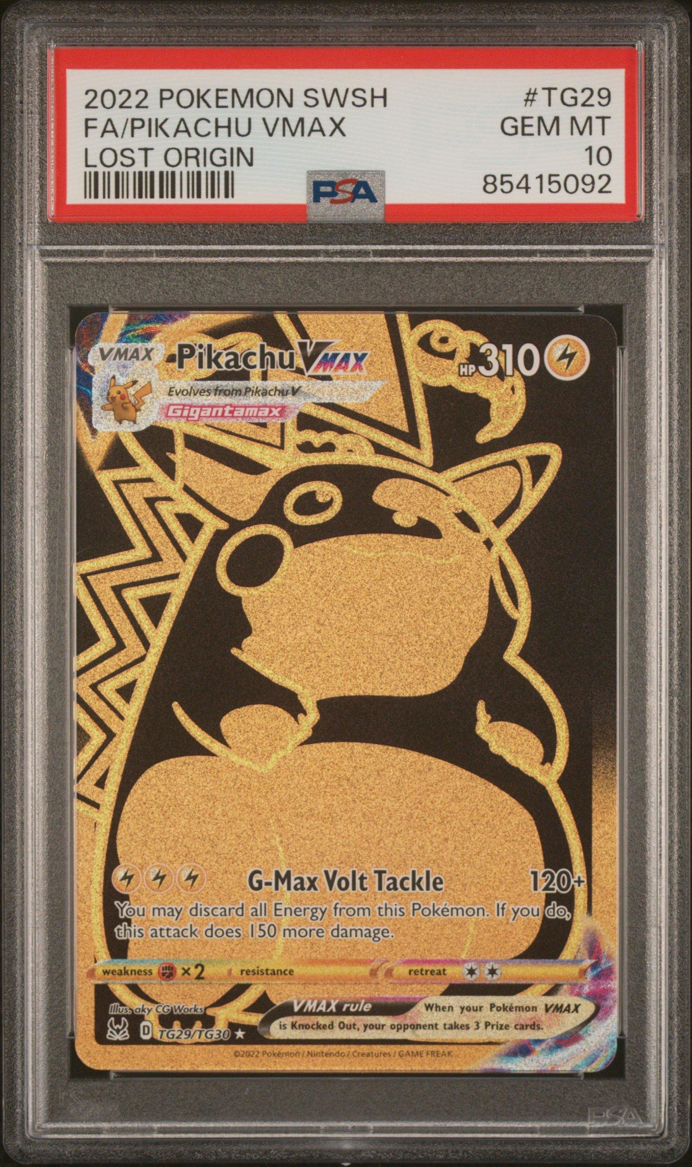 2022 Pokemon Sword & Shield Lost Origin Tg29 Full Art/pikachu Vmax