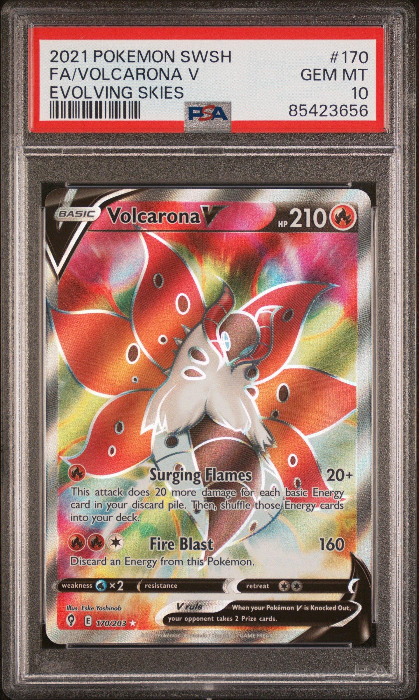 2021 Pokemon Sword & Shield Evolving Skies 170 Full Art/volcarona